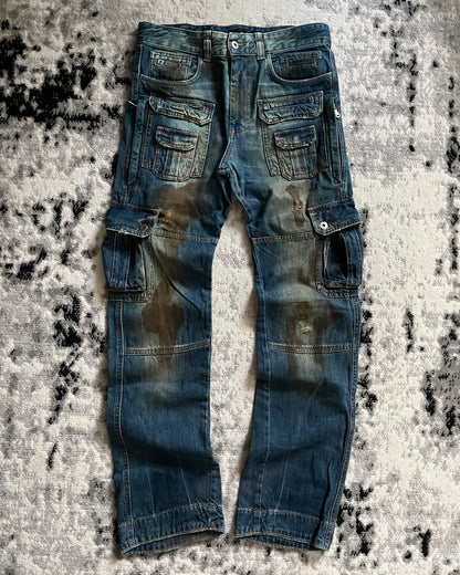 SS2008 Dolce & Gabbana 14 Pockets Cargo Denim Pants (M)