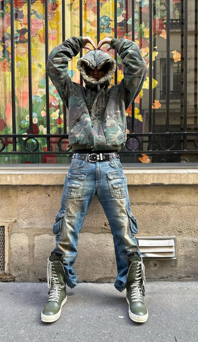 SS2008 Dolce & Gabbana 14 Pockets Cargo Denim Pants (M)