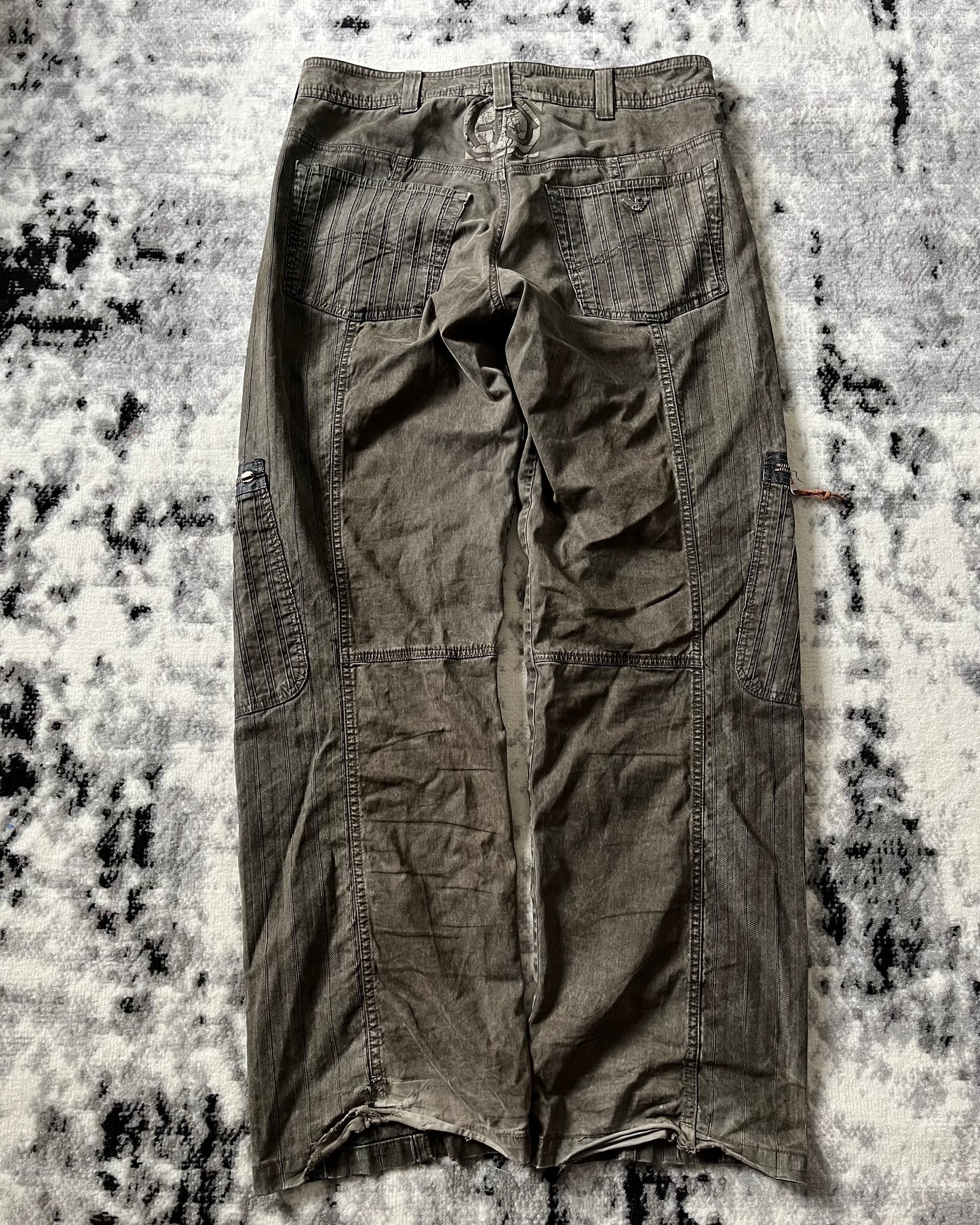 AW2019 Armani Elevation Olive Parachute Pants (L)