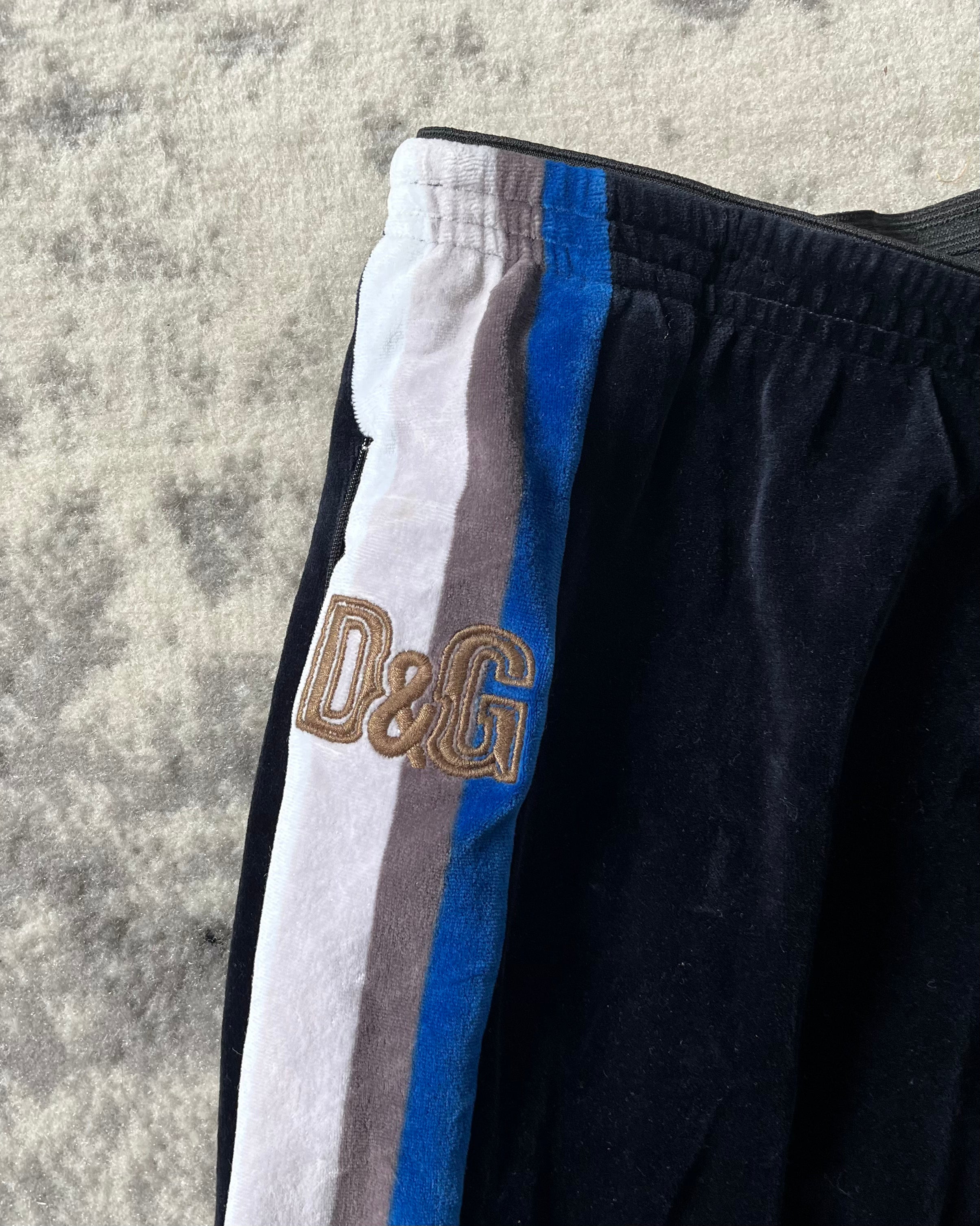 00年代 ドルチェ&amp;ガッバーナのオーシャンリラックスベルベットパンツ(M)