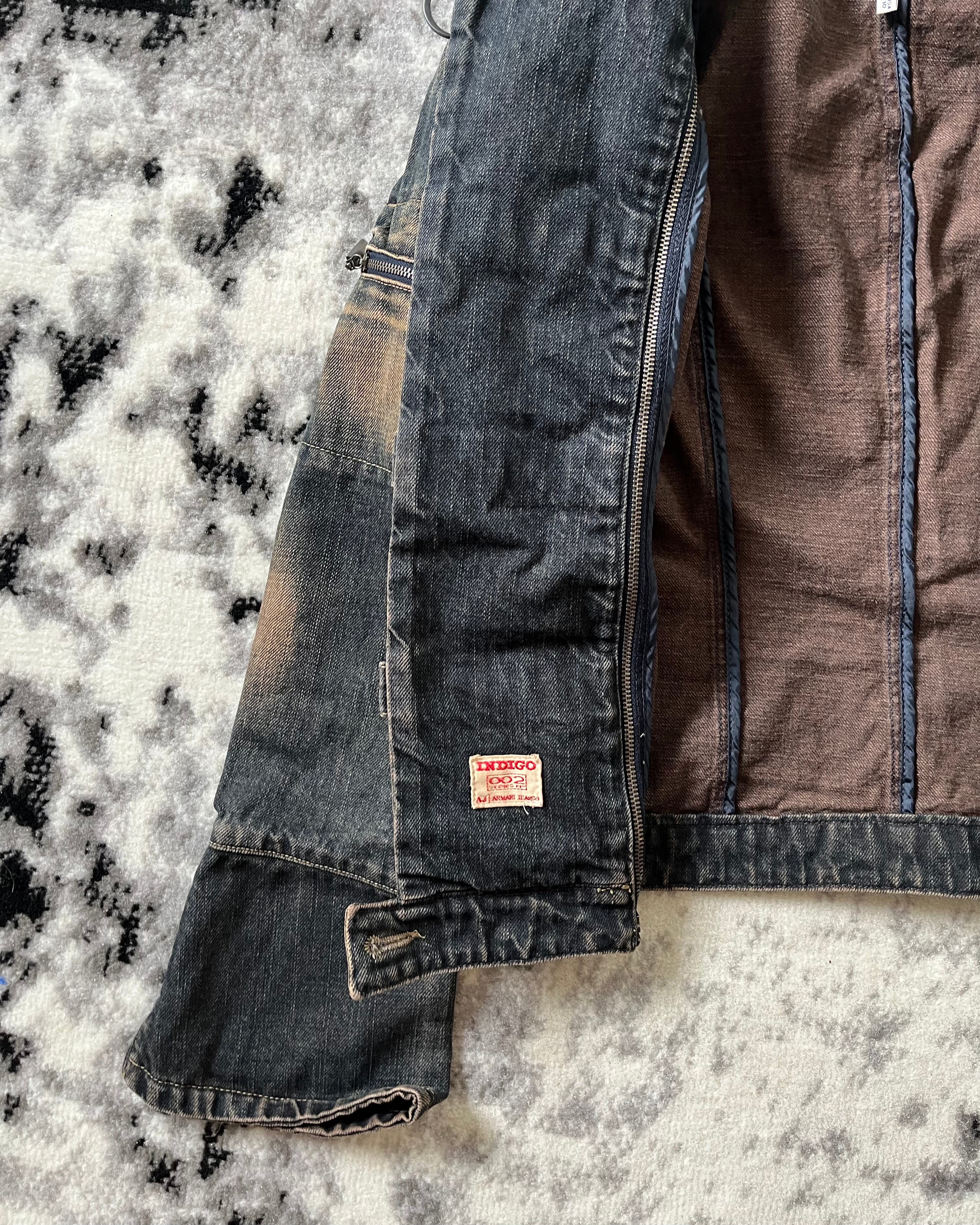 90s アルマーニ サムライ フェイデッド デニム ジャケット (S)