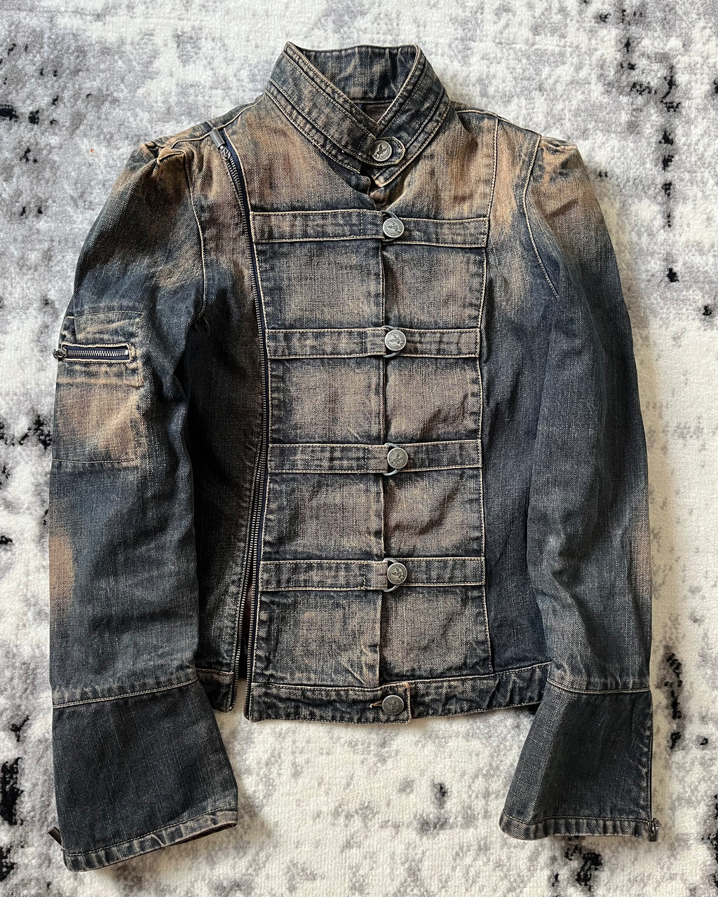 90s Armani Samurai Faded Denim Jacket (S) – Dolce Vita Hub 90s Armani Samurai Faded Denim Jacket (S) – Dolce Vita Hub