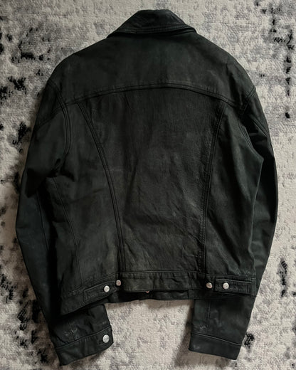 AW2002 Cavalli Dark Leather Rocker Jacket (M/L)