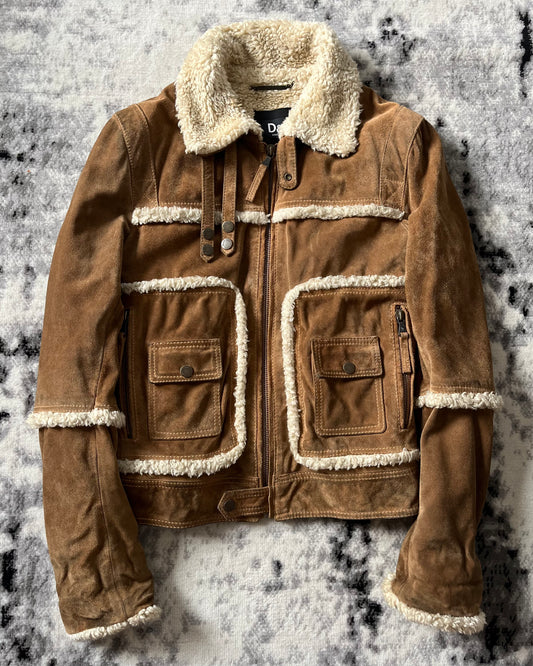 00s Dolce & Gabbana Shearling Pilote Jacket (M)