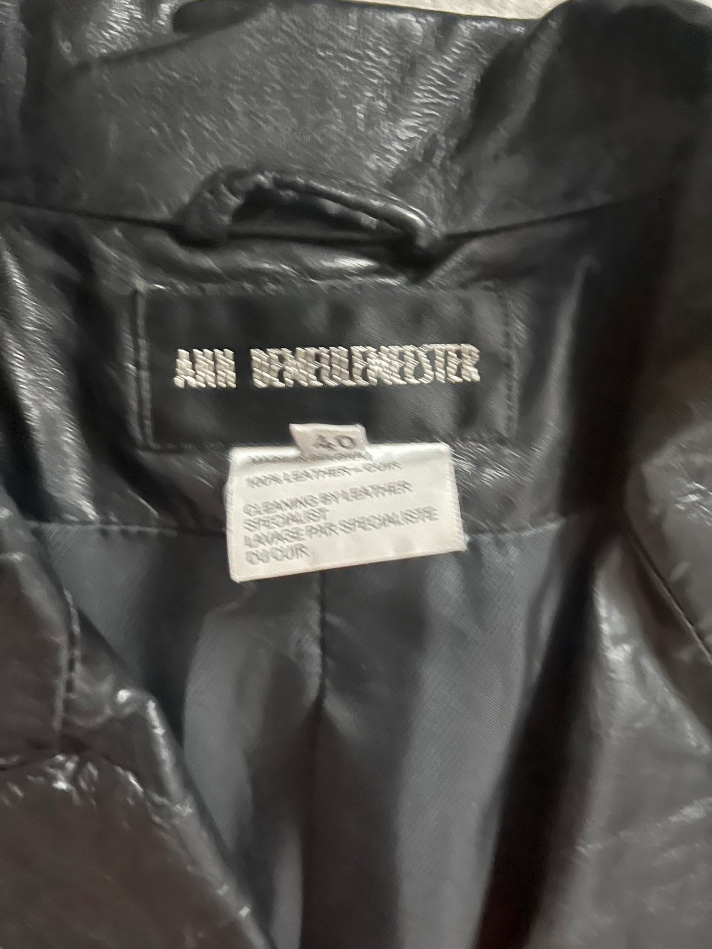 90s Ann Demeulemeester Avant-Garde Leather Trench Jacket (S)
