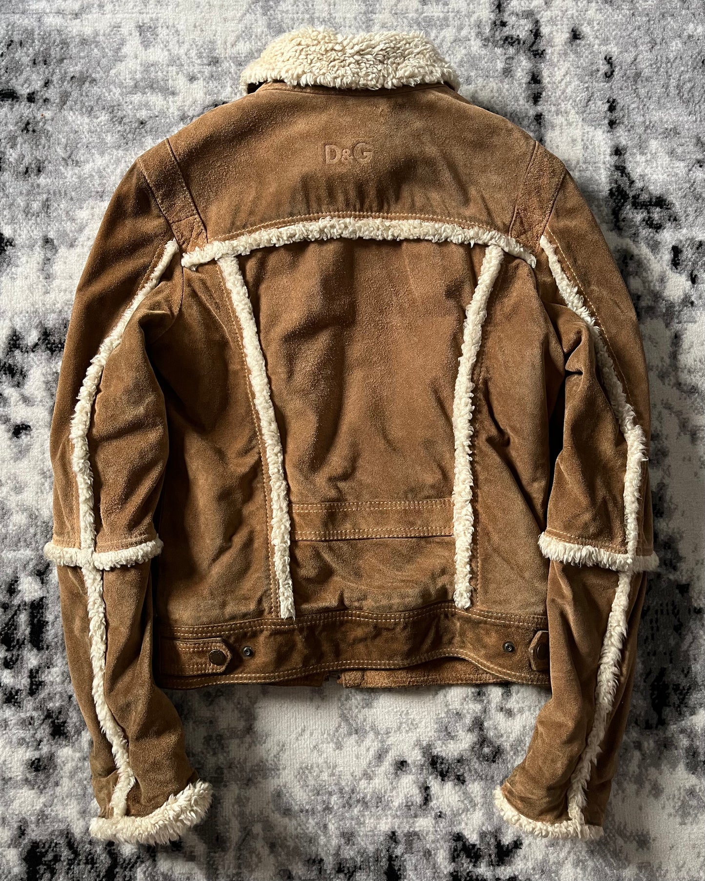 Dolce and gabbana outlet shearling jacket