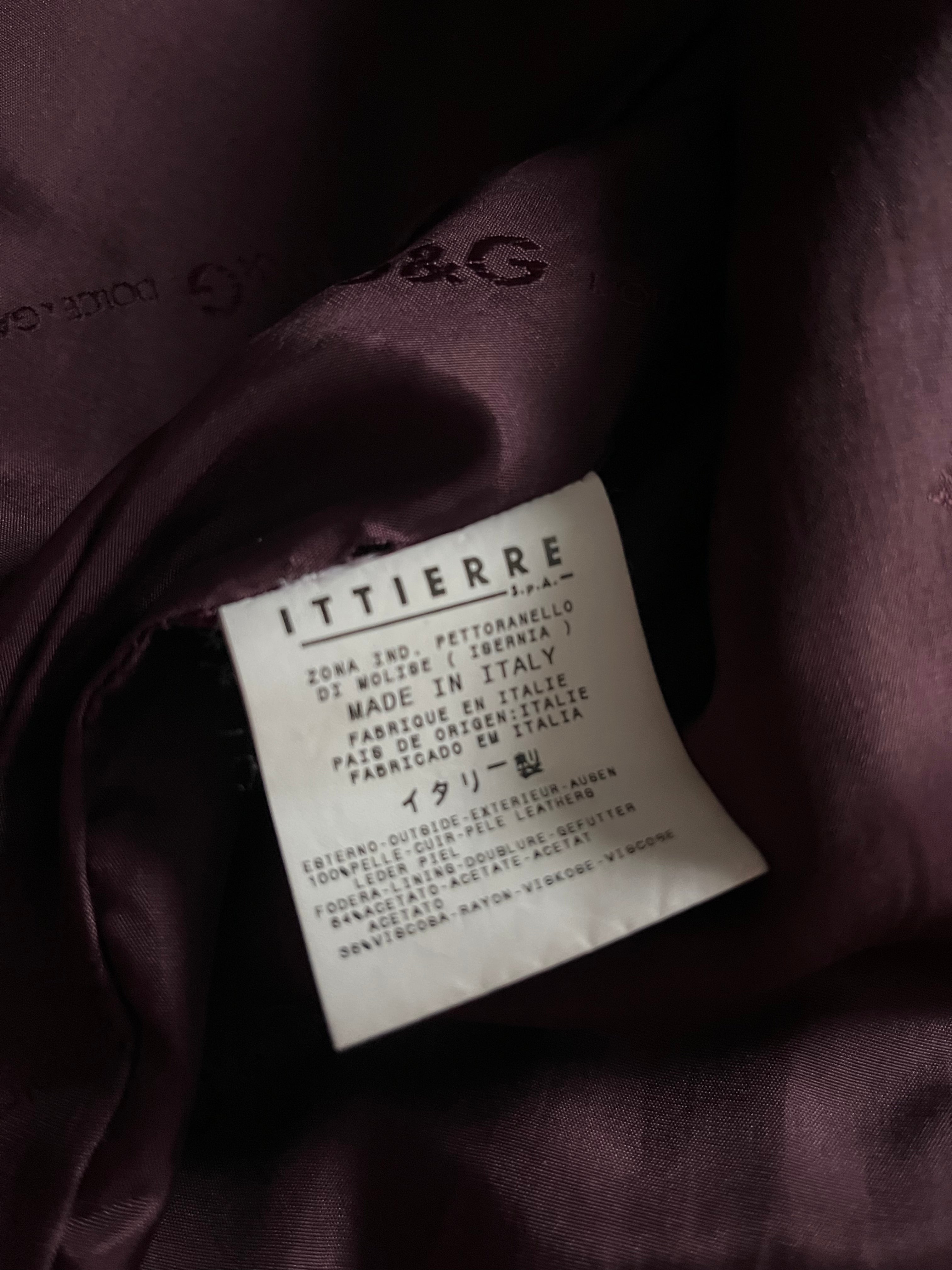 90s ドルチェ＆ガッバーナ グラム バーガンディ レッド ファー ジャケット (S)