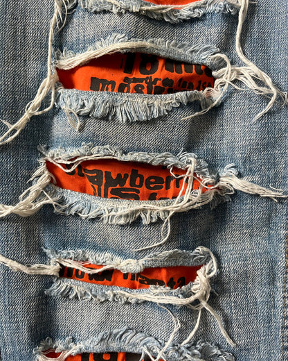 FW06 Dolce & Gabbana Calm Orange Poem Jeans (L)