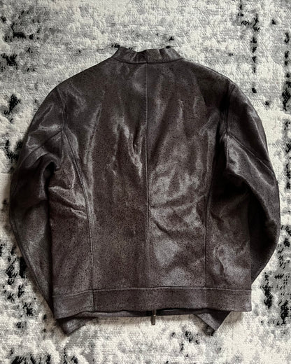 AW2015 Emporio Armani Rodeo Fur Leather Jacket (L)