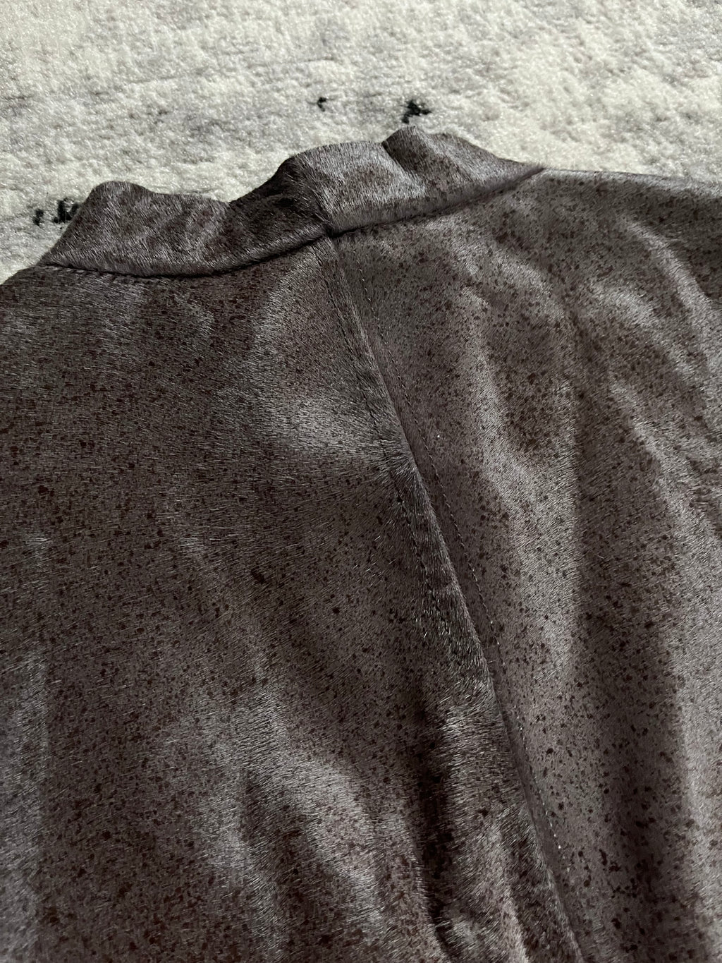 AW2015 Emporio Armani Rodeo Fur Leather Jacket (L)
