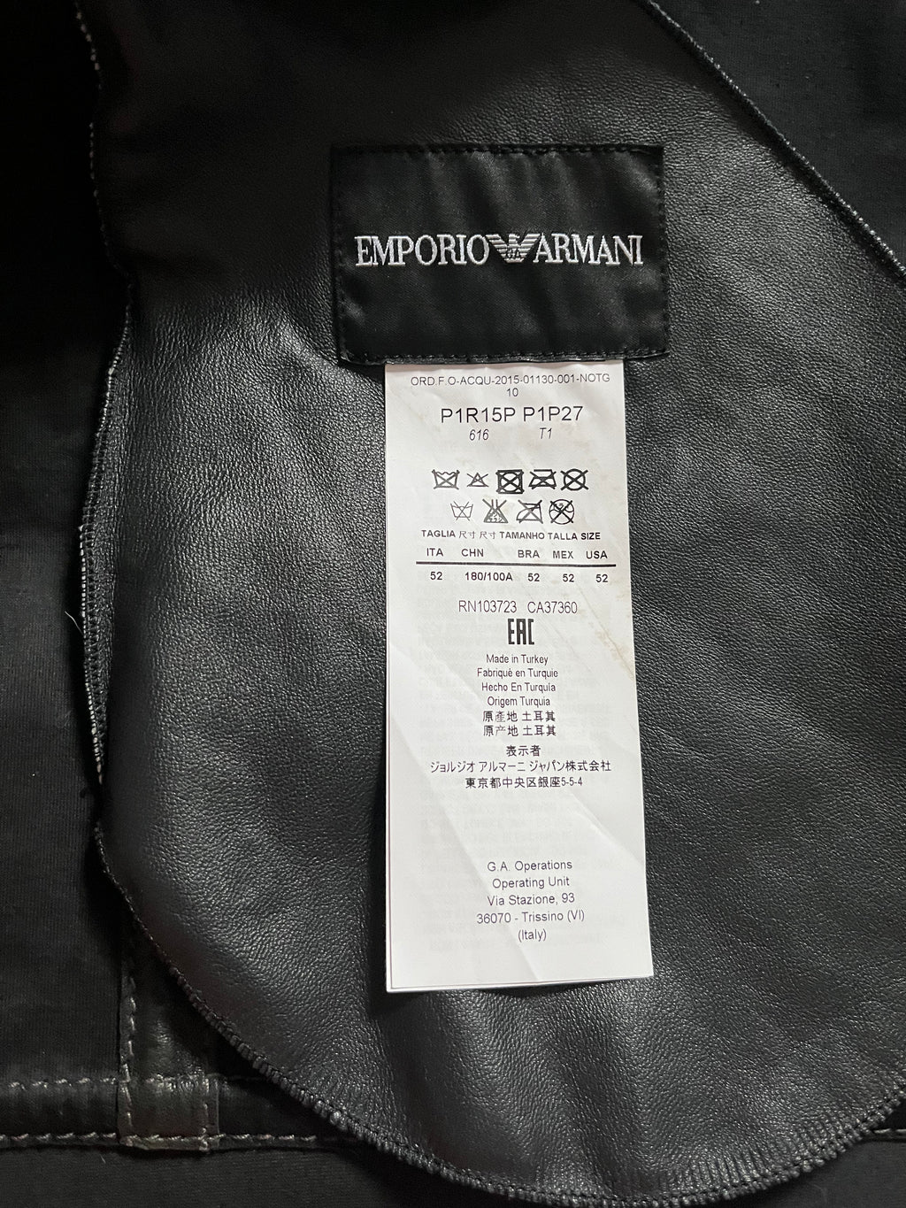 AW2015 Emporio Armani Rodeo Fur Leather Jacket (L)