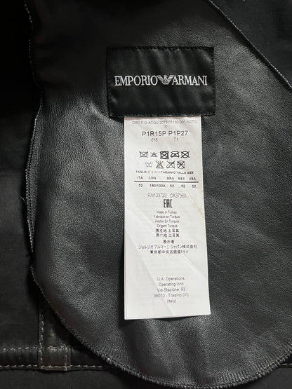 AW2015 Emporio Armani Rodeo Fur Leather Jacket (L)