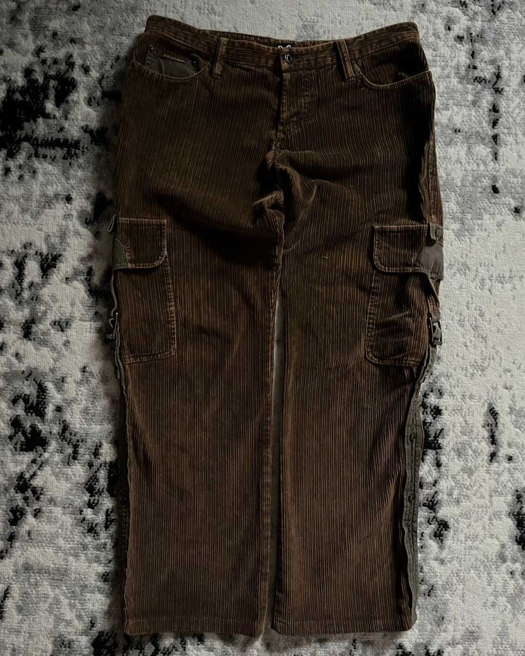AW2004 Dolce & Gabbana Velvet Military Cargo Bondage Pants