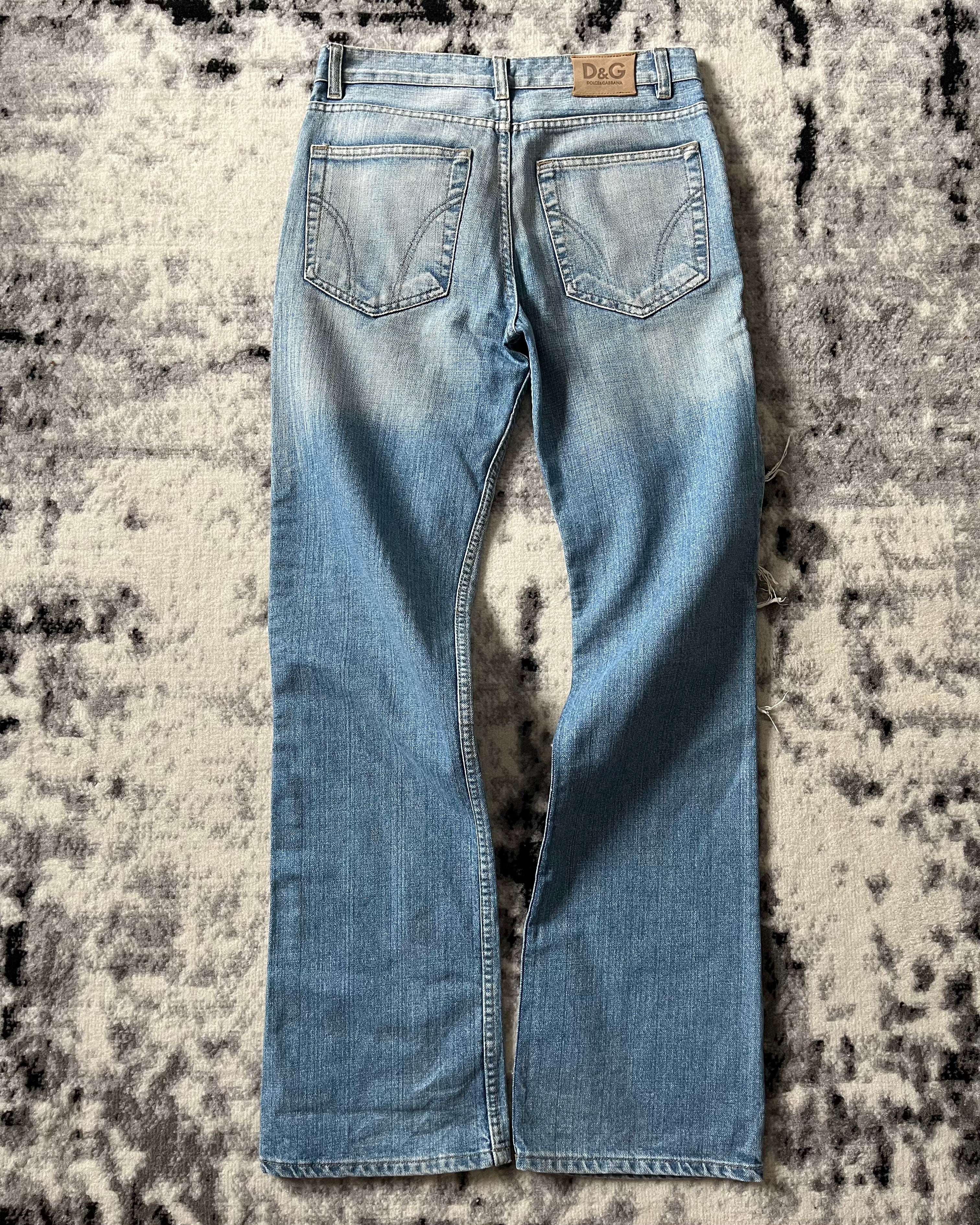 FW06 Dolce & Gabbana Calm Orange Poem Jeans (L)