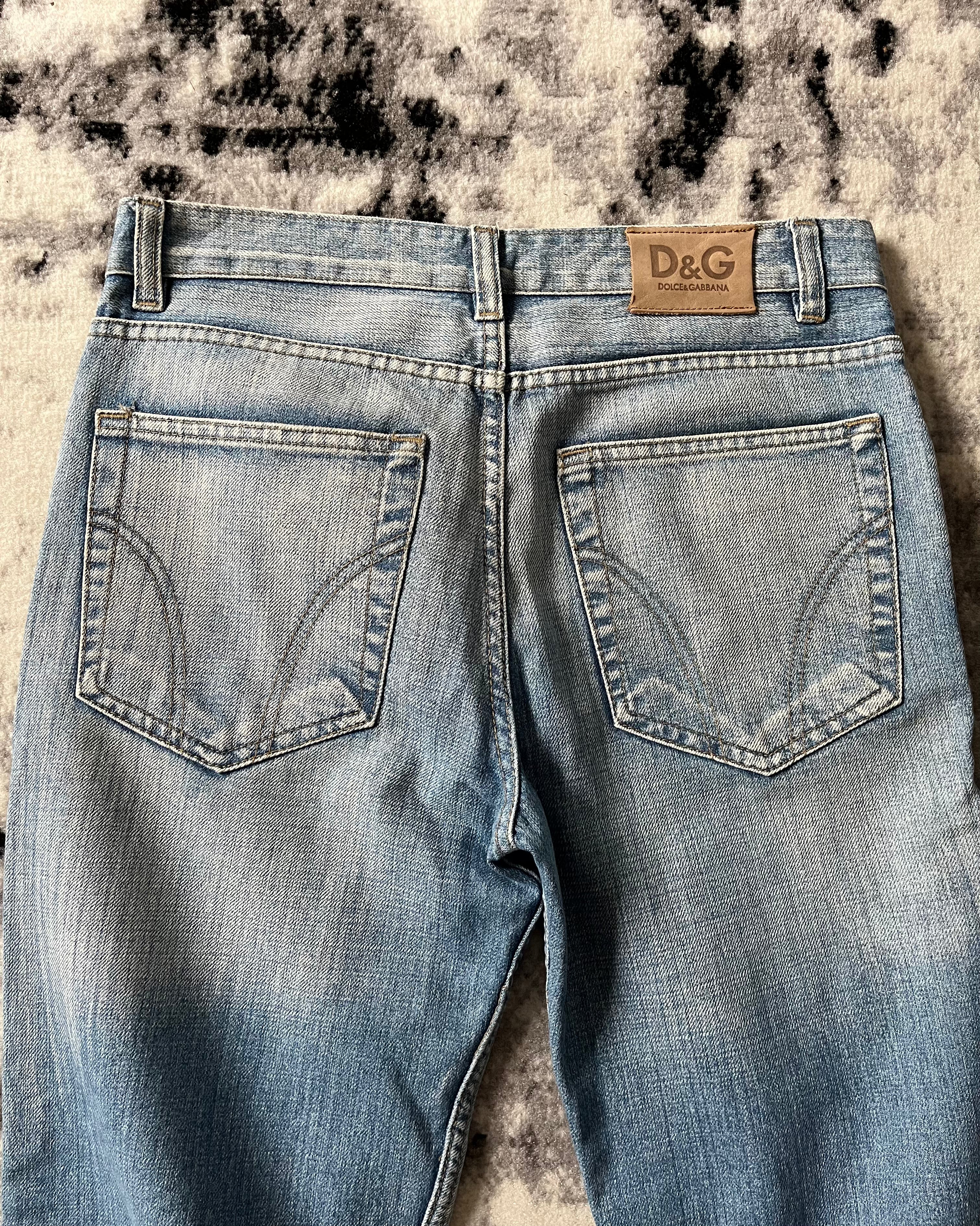 FW06 Dolce & Gabbana Calm Orange Poem Jeans (L)