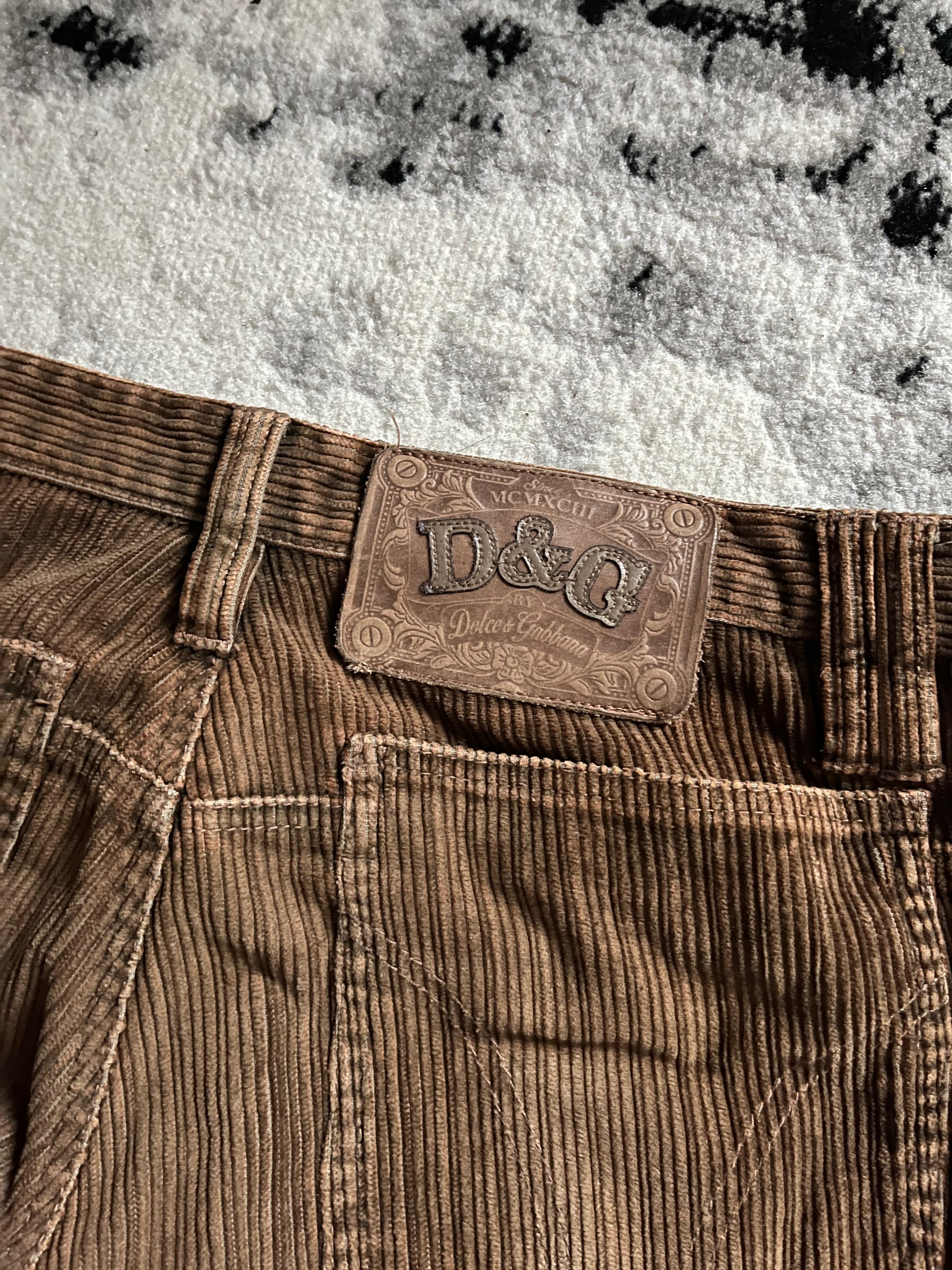 AW2004 Dolce & Gabbana Velvet Military Cargo Bondage Pants
