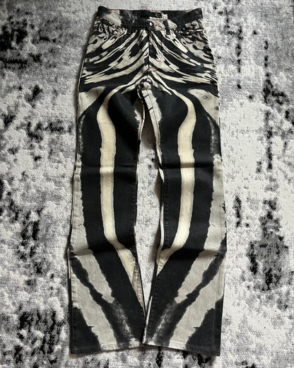 SS2002 Just Cavalli Hallucination Black Pants (XS)