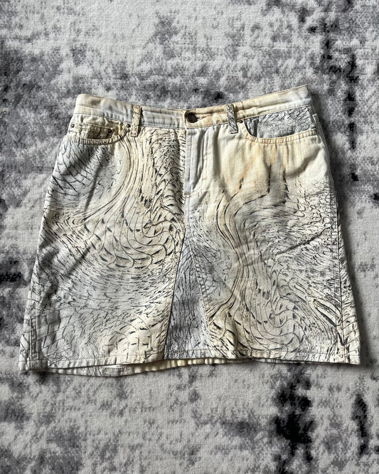 00s Just Cavalli Beige Rust Skirt (S)