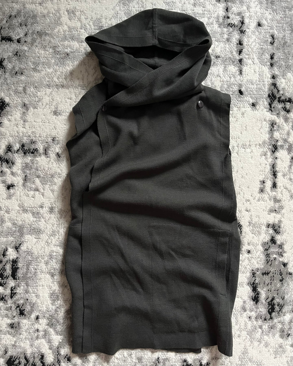 2014FW リック・オウエンス ムーディー ダークダスト オリーブ ノースリーブ トップ (M/L)