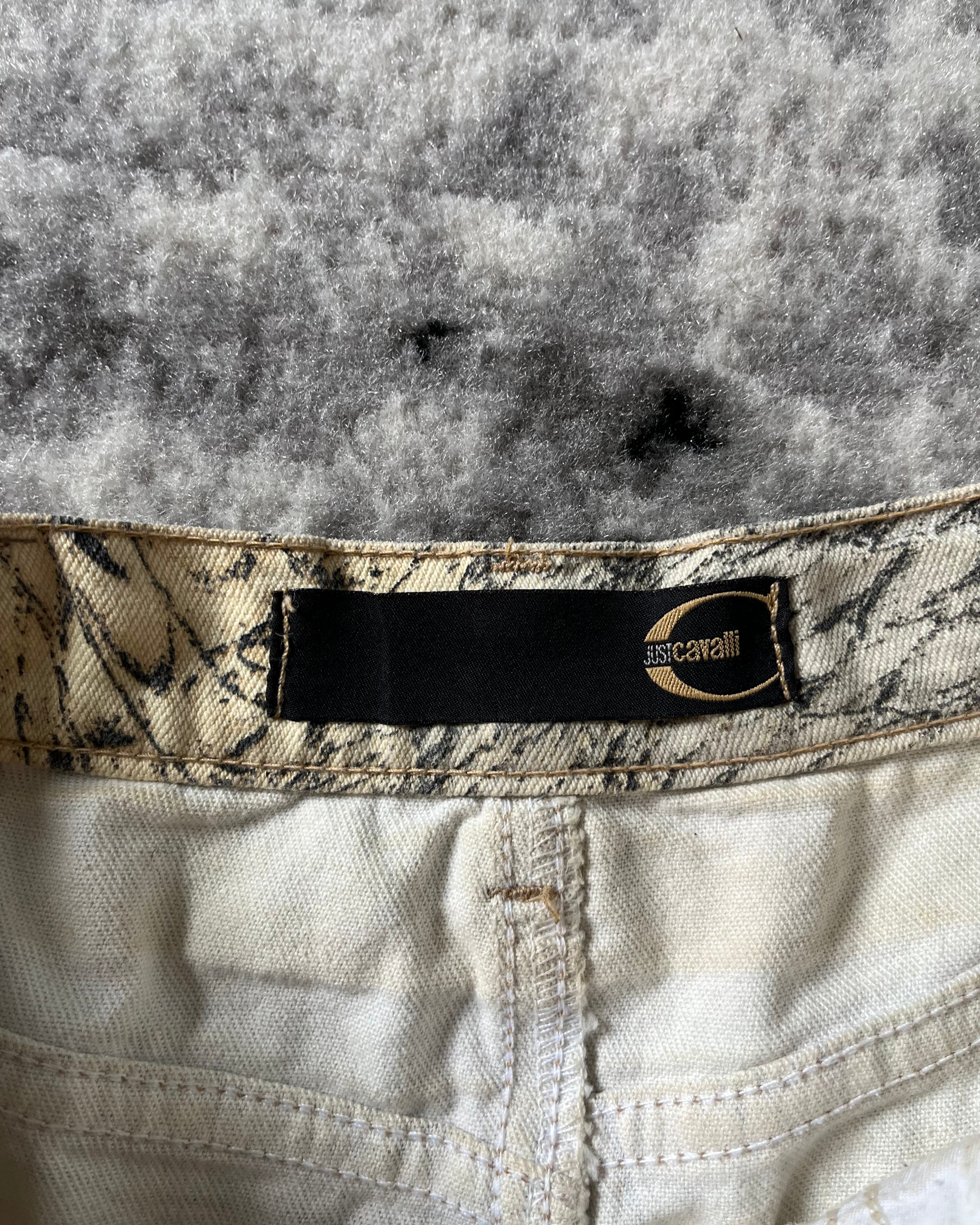 00s Just Cavalli ベージュラストスカート(S)