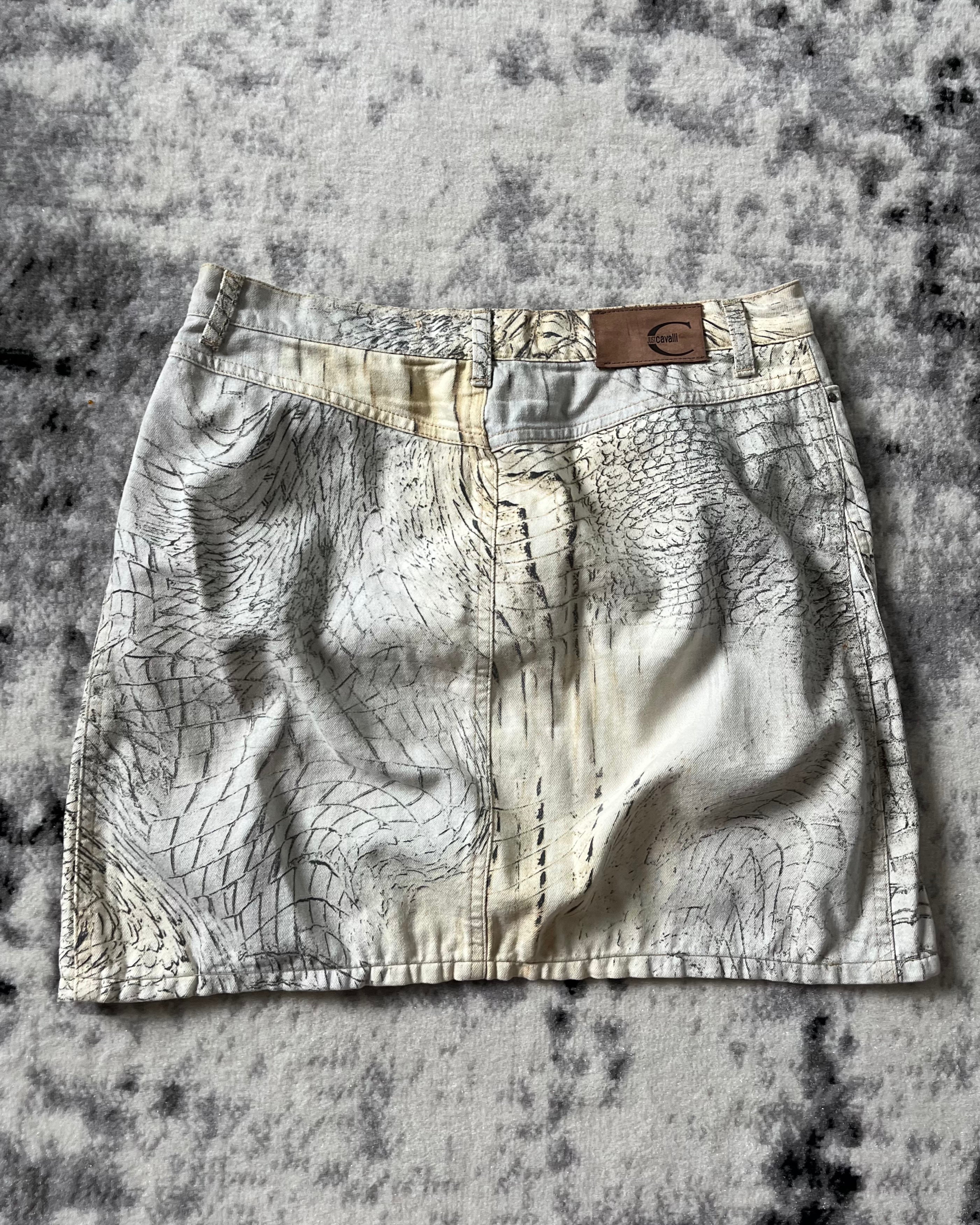 00s Just Cavalli ベージュラストスカート(S)