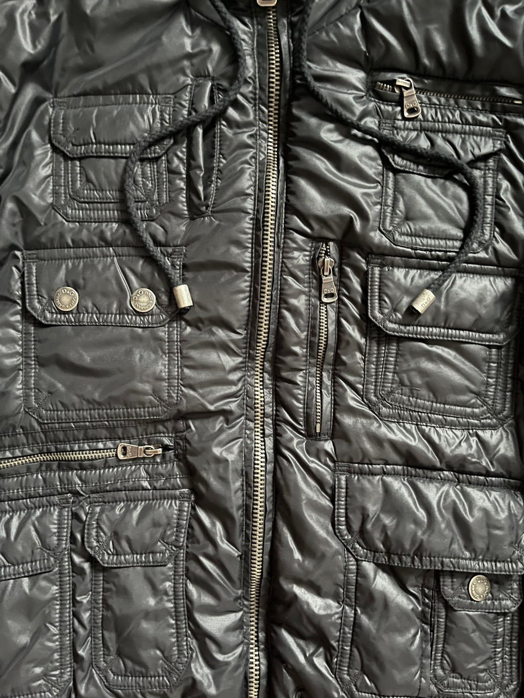 2003 AW ドルチェ＆ガッバーナ カーゴ ボンバー ミリタリー ブラック ジャケット (M)