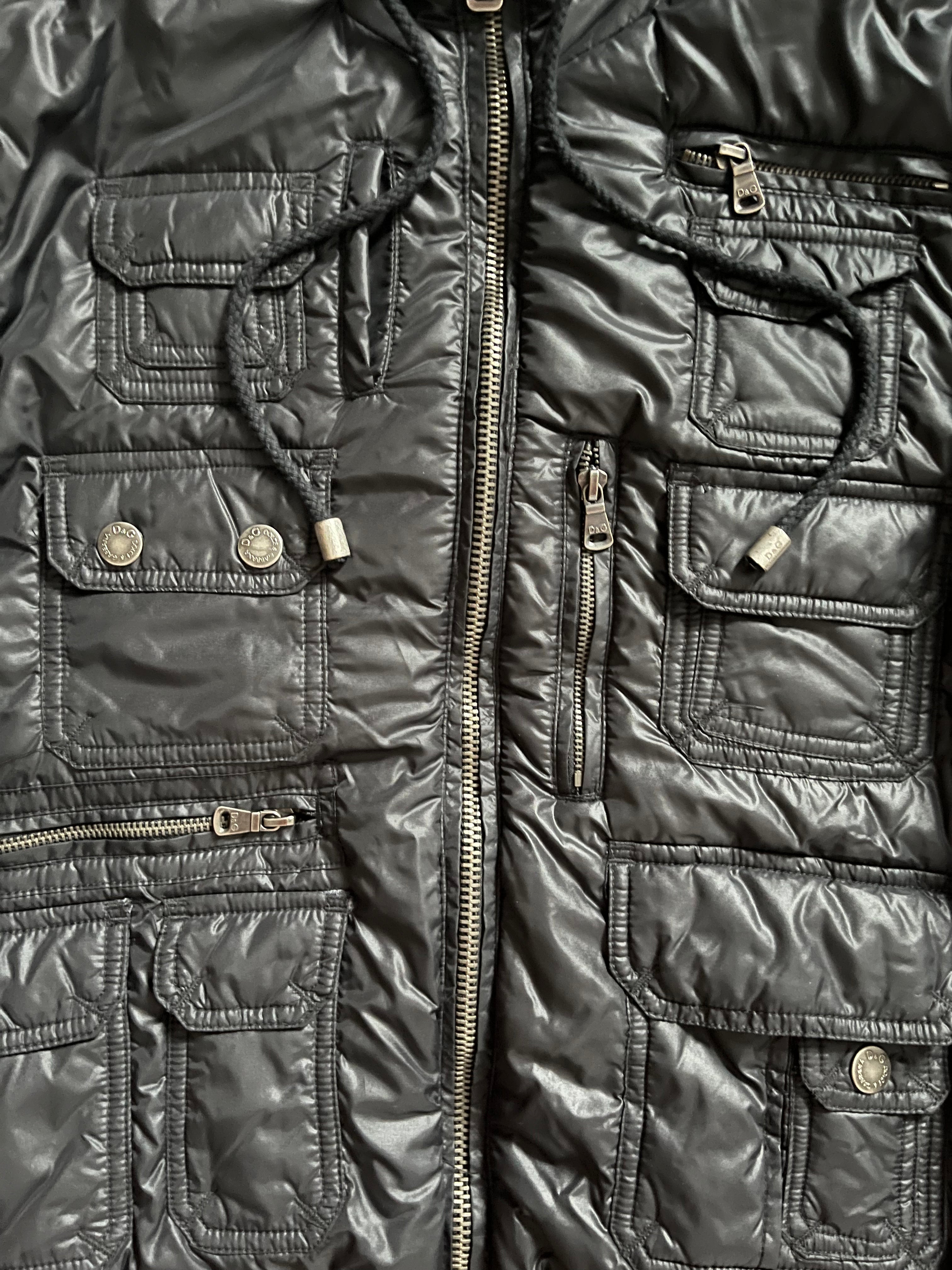 AW2003 Dolce & Gabbana Cargo Bomber Military Black Jacket (M)