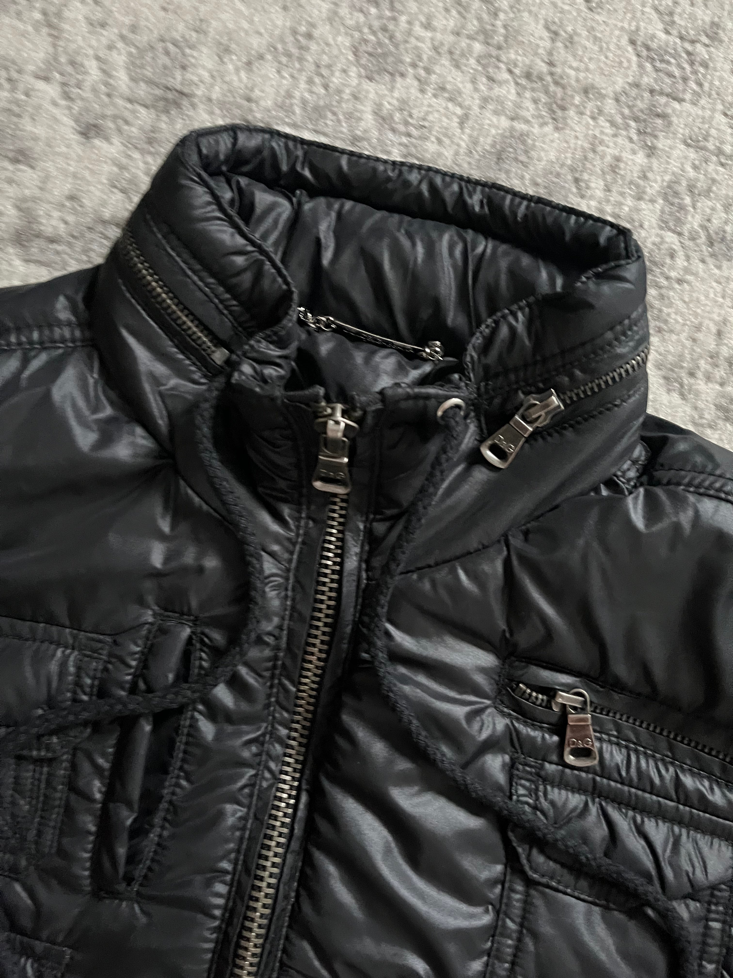 AW2003 Dolce & Gabbana Cargo Bomber Military Black Jacket (M)