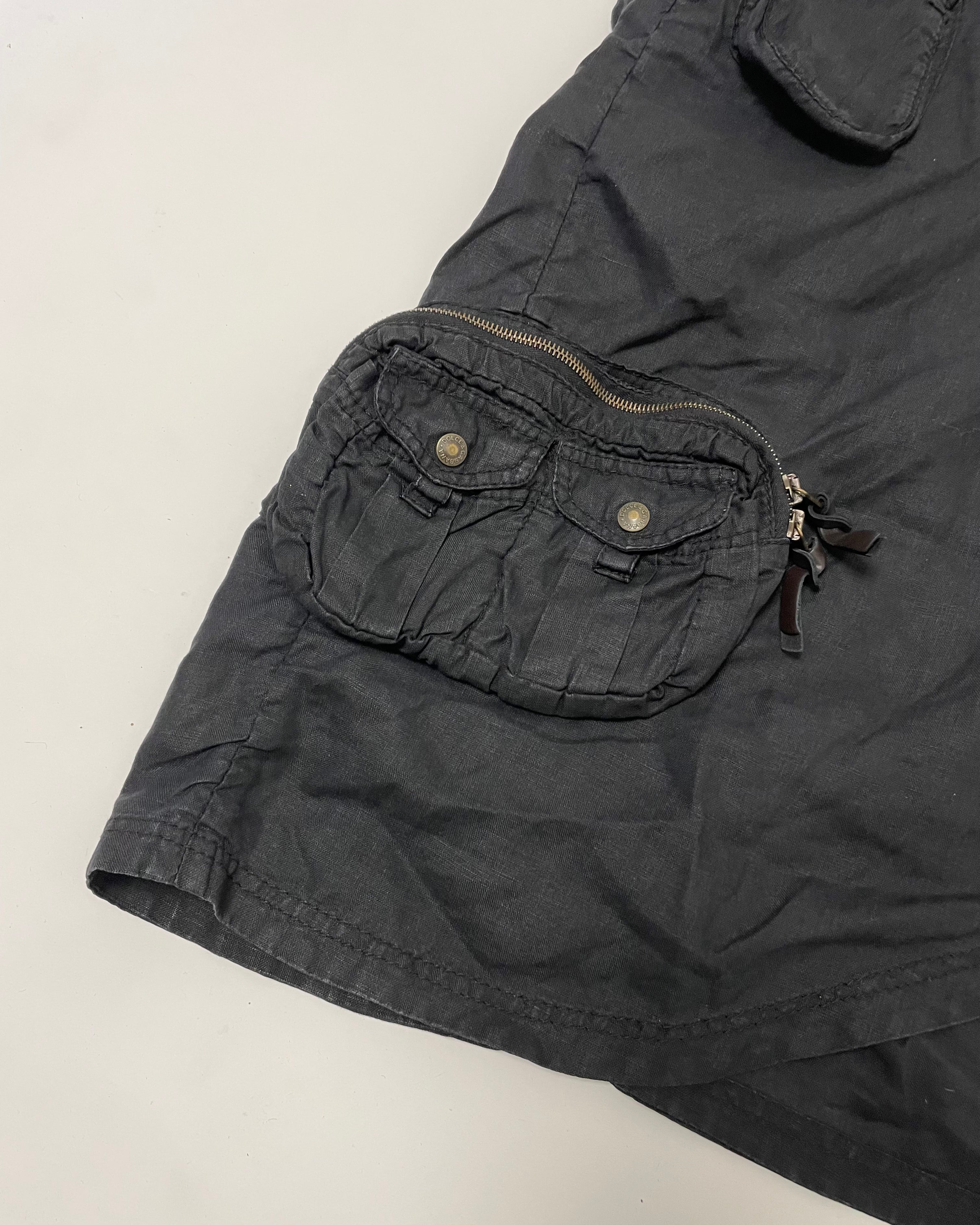 AW2003 Dolce & Gabbana Versatil Black Cargo Skirt