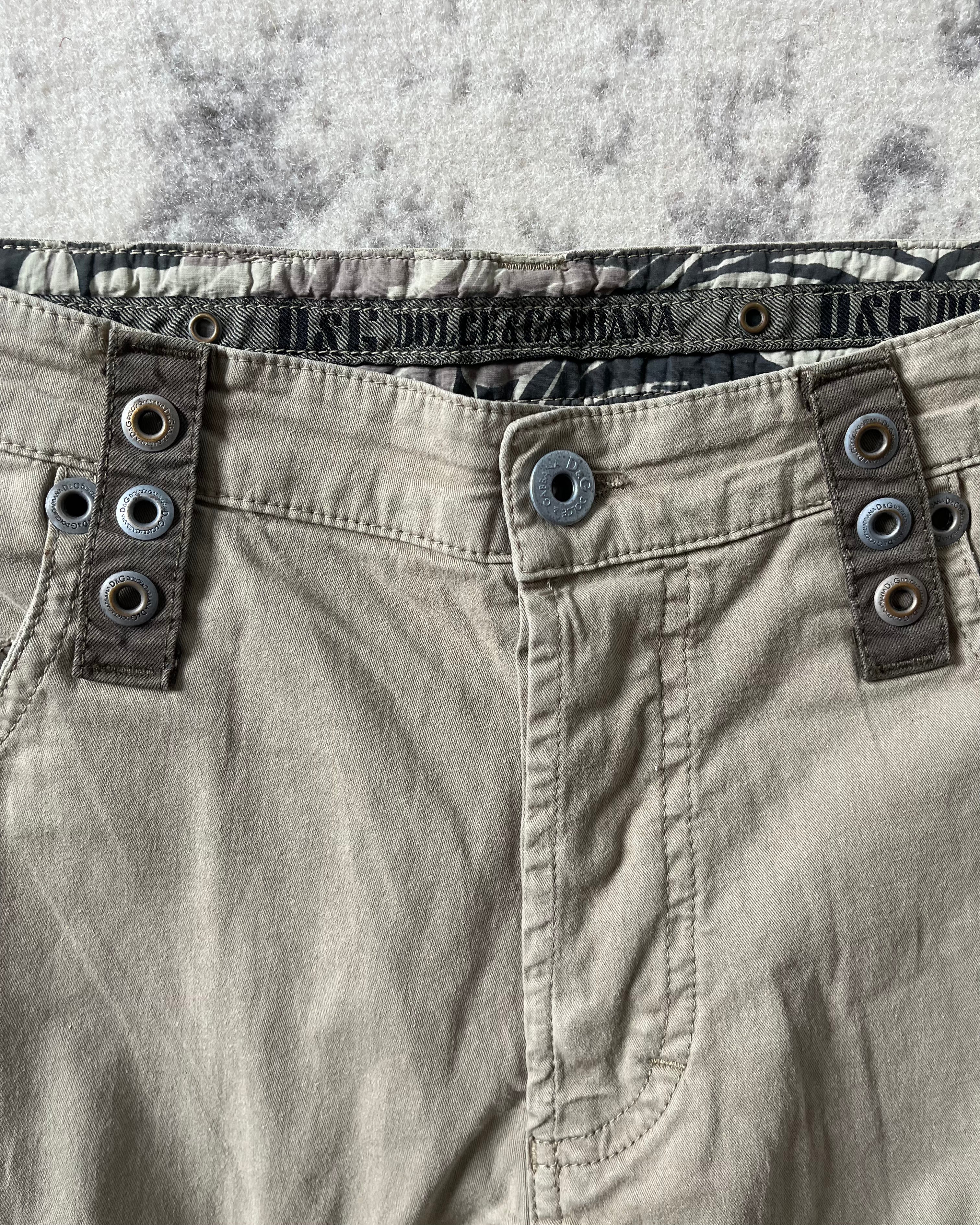 AW04 ドルチェ&amp;ガッバーナ カジュアルアーミーカーゴショーツ(S)