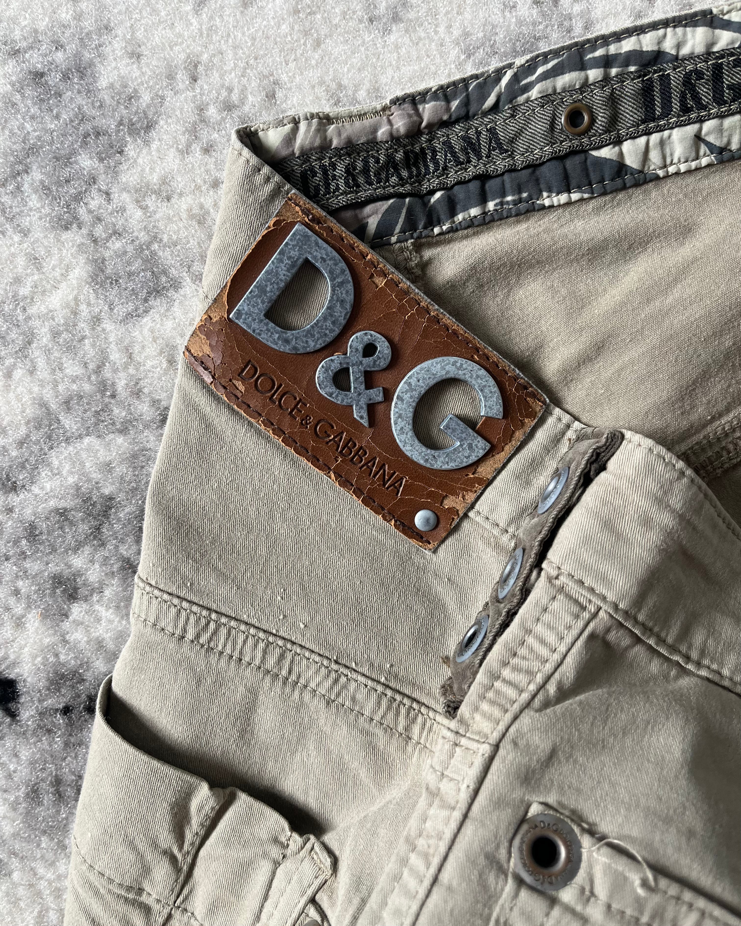 AW04 ドルチェ&amp;ガッバーナ カジュアルアーミーカーゴショーツ(S)