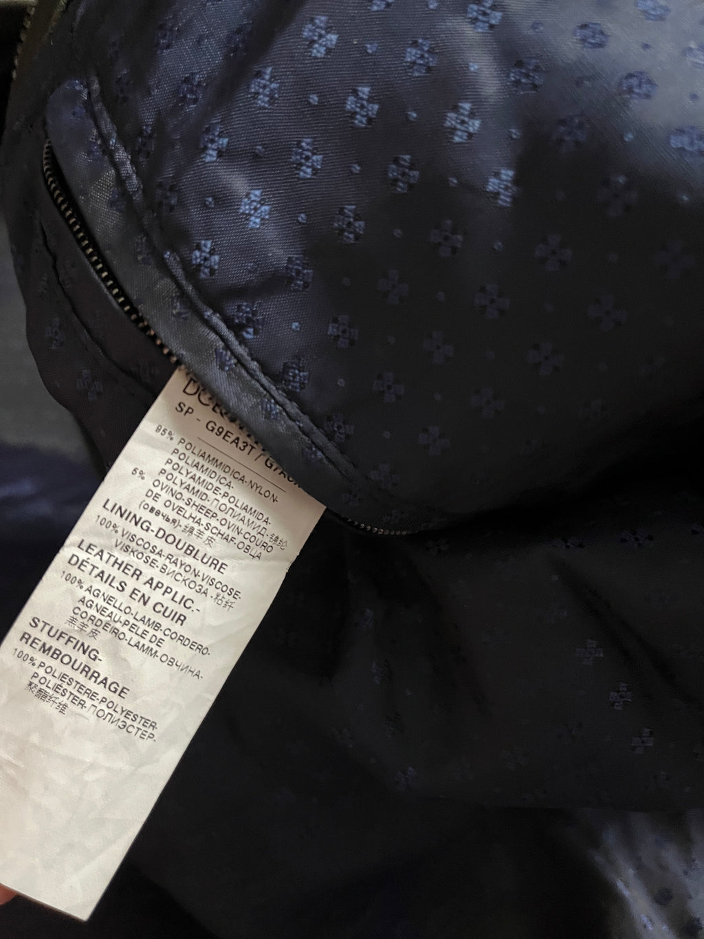 00年代 ドルチェ＆ガッバーナ バイカースムース ネイビー ジャケット (M)