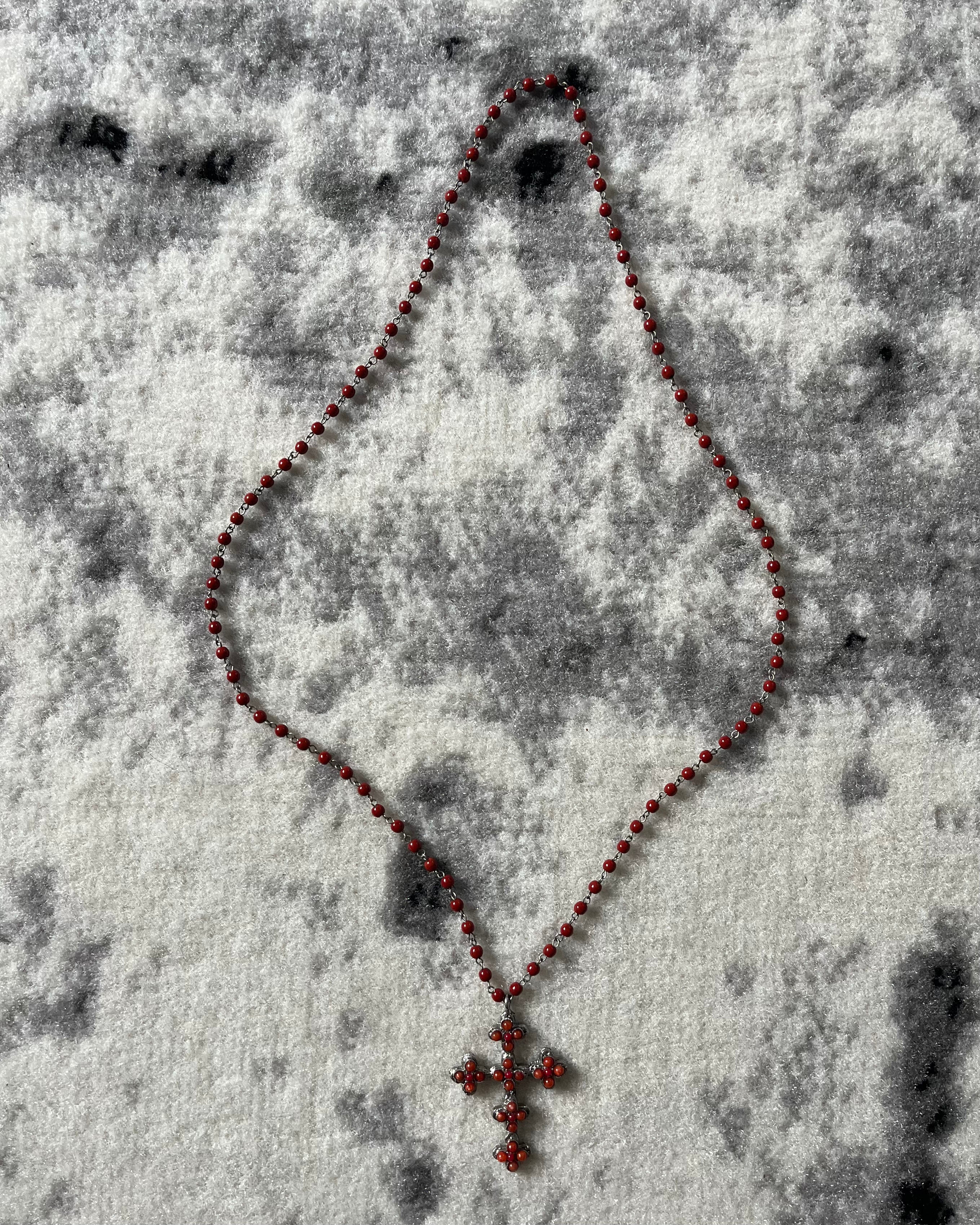 90s Dolce & Gabbana Faith Red Necklace