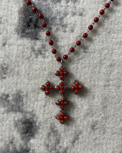 90s Dolce & Gabbana Faith Red Necklace