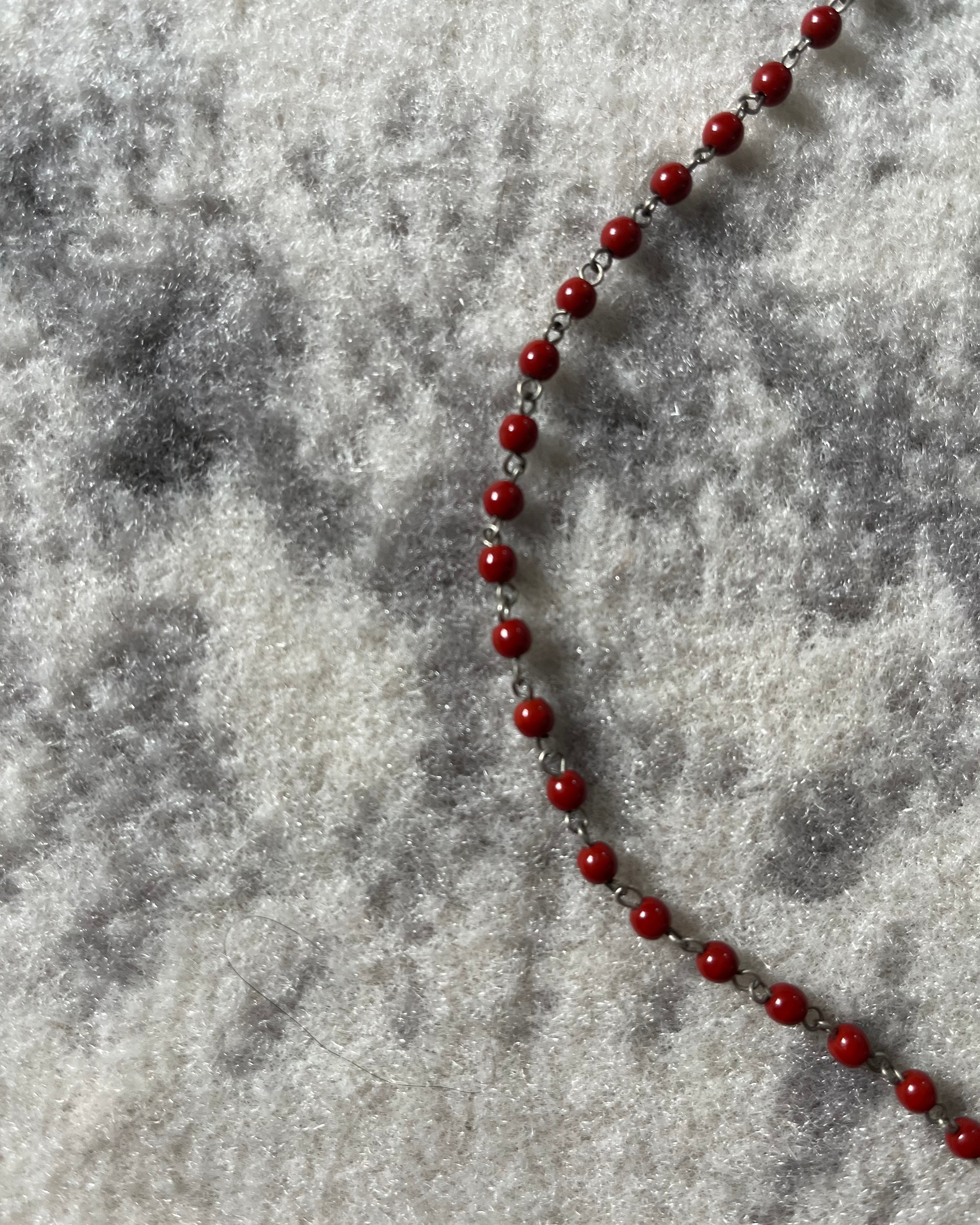 90s Dolce & Gabbana Faith Red Necklace