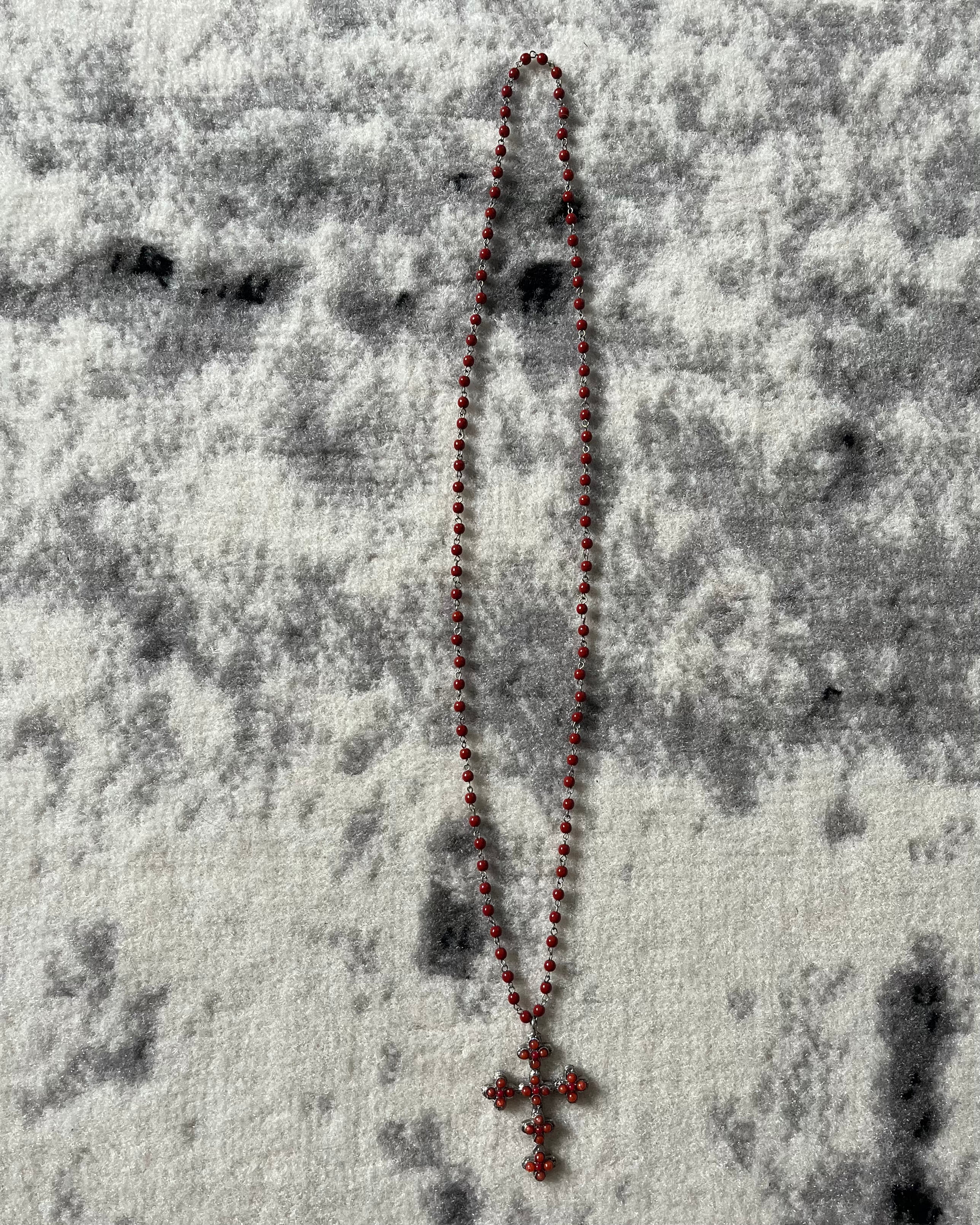 90s Dolce & Gabbana Faith Red Necklace