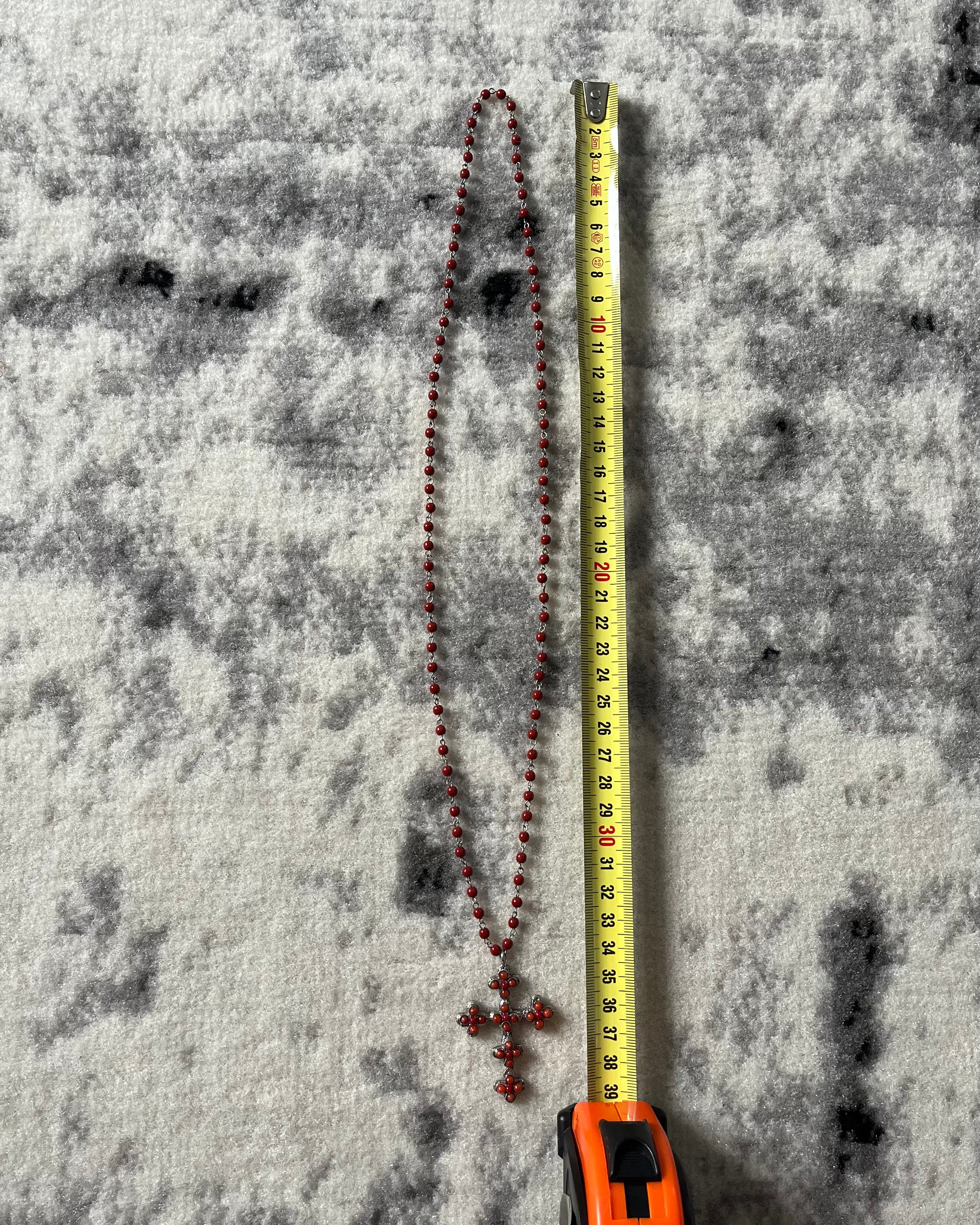 90s Dolce & Gabbana Faith Red Necklace