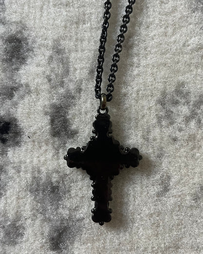 Dolce & Gabbana Black Onyx Cross Necklace