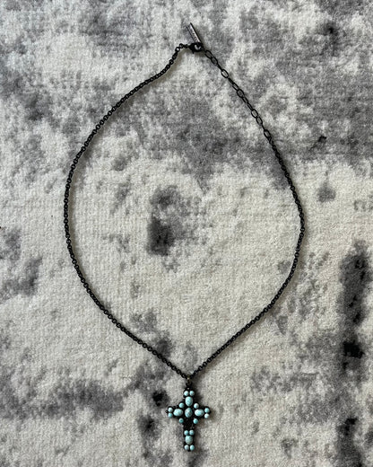 Dolce &amp; Gabbana 黑色缟玛瑙十字项链