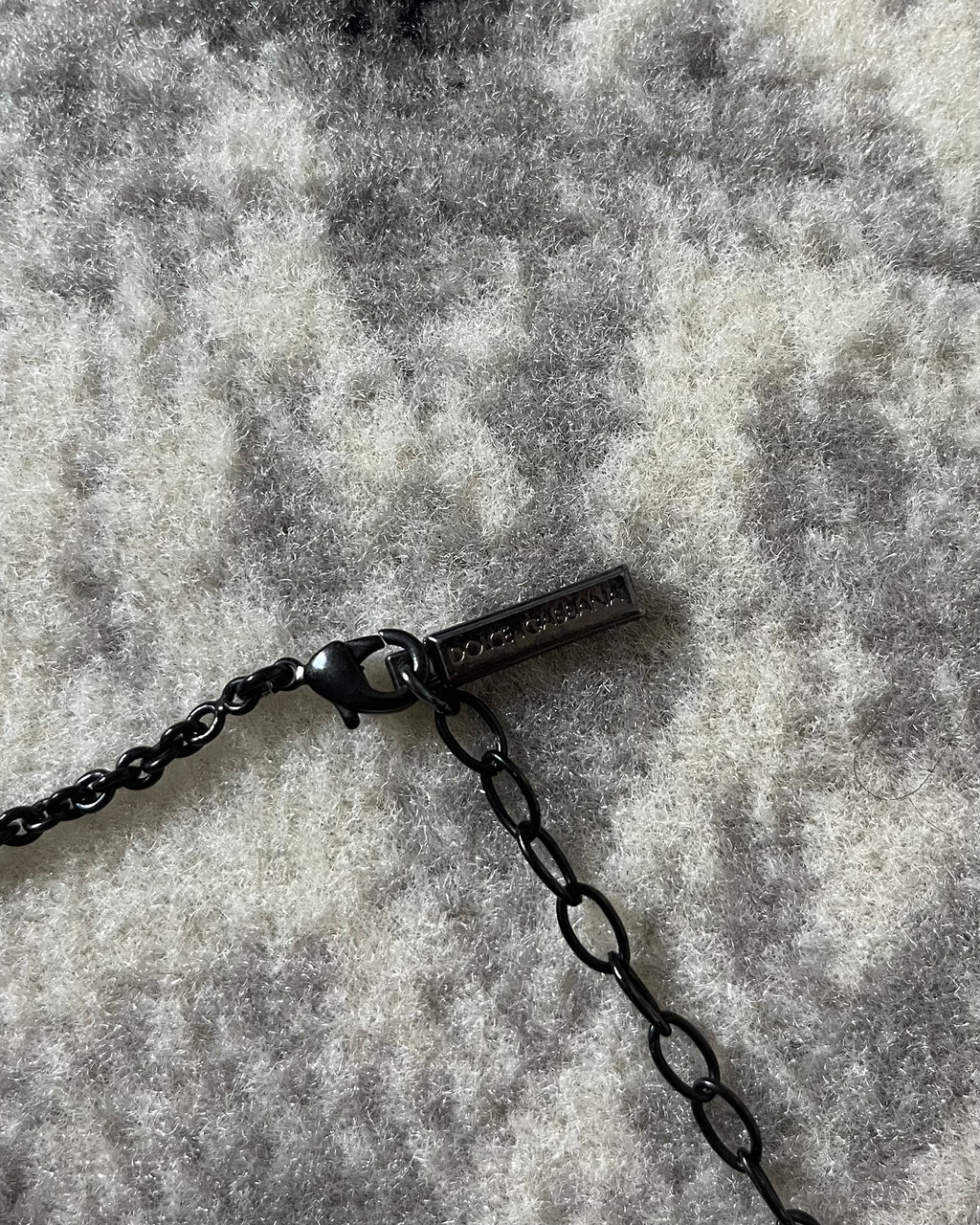 Dolce & Gabbana Black Onyx Cross Necklace