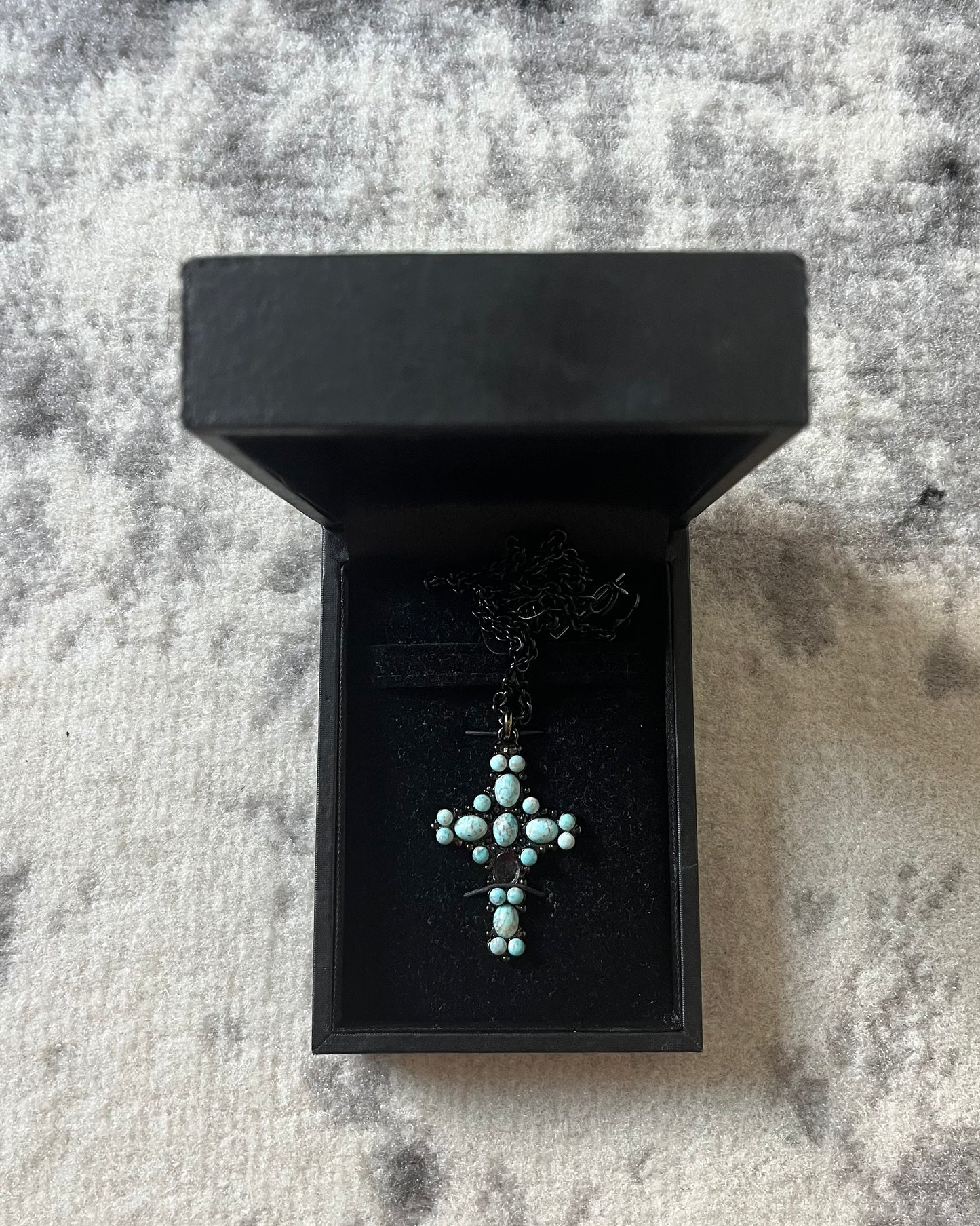 Dolce & Gabbana Black Onyx Cross Necklace
