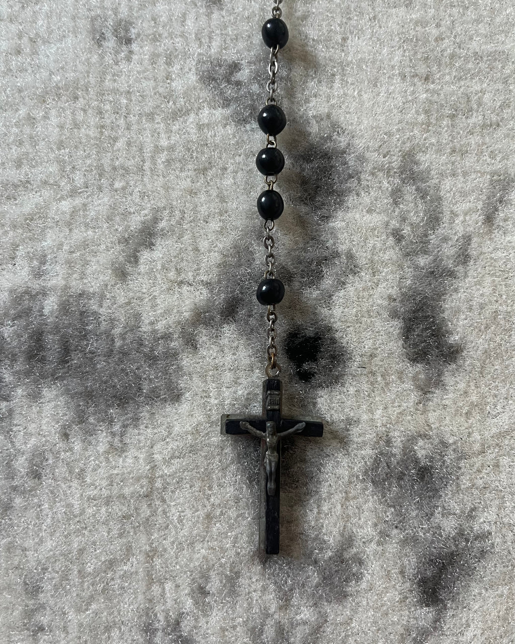 Dolce & Gabbana Black Jesus Cross Necklace