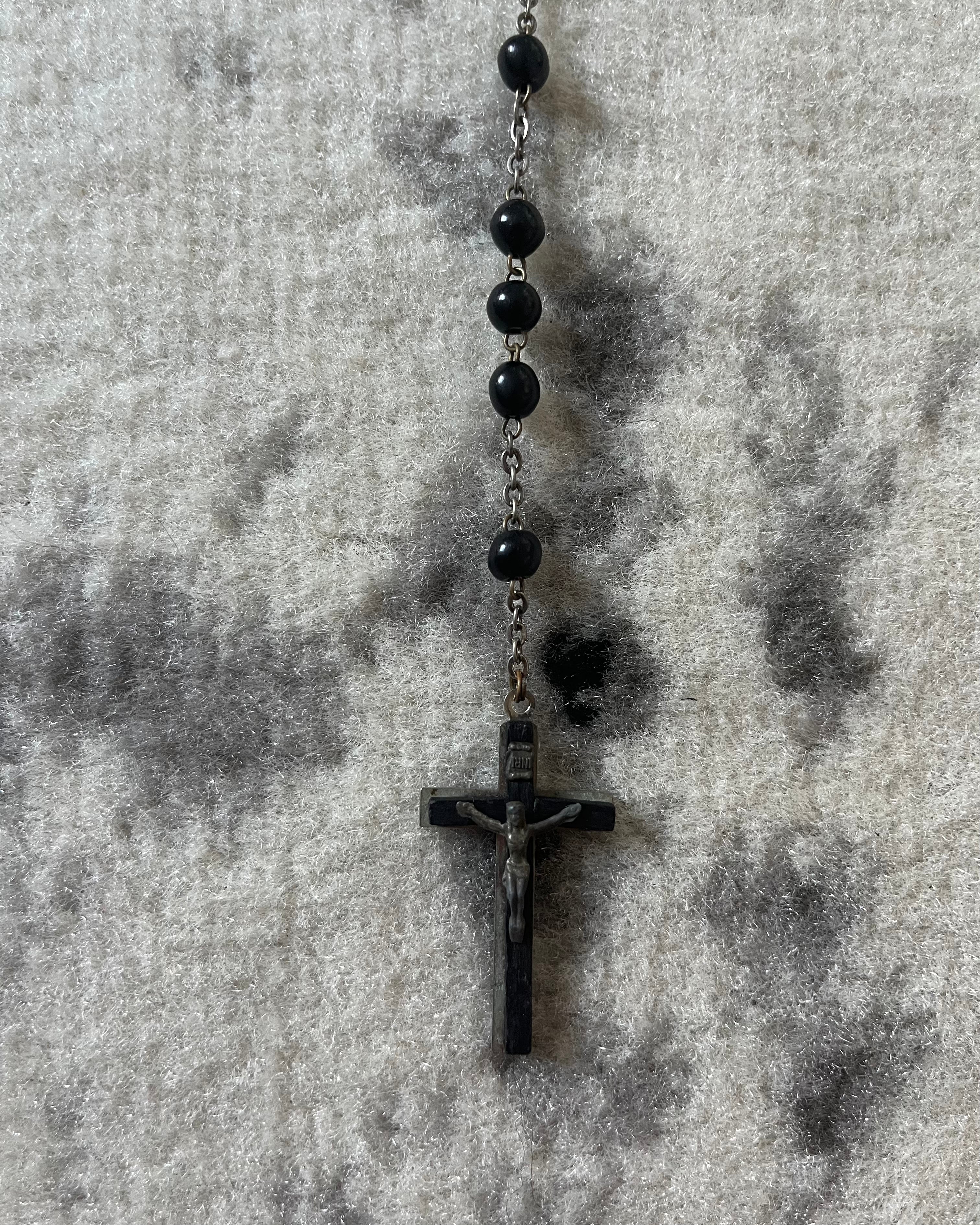 Dolce & Gabbana Black Jesus Cross Necklace