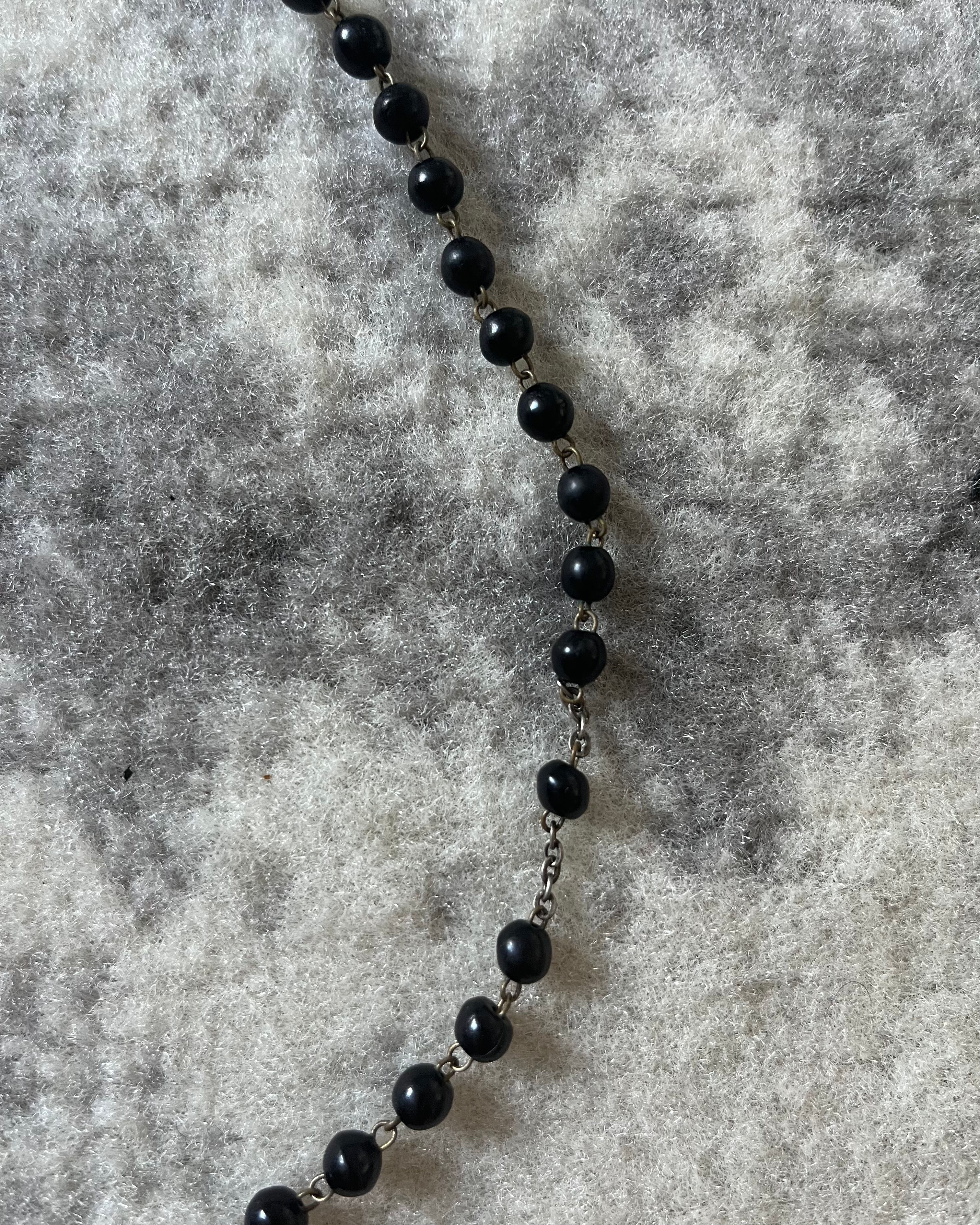 Dolce & Gabbana Black Jesus Cross Necklace