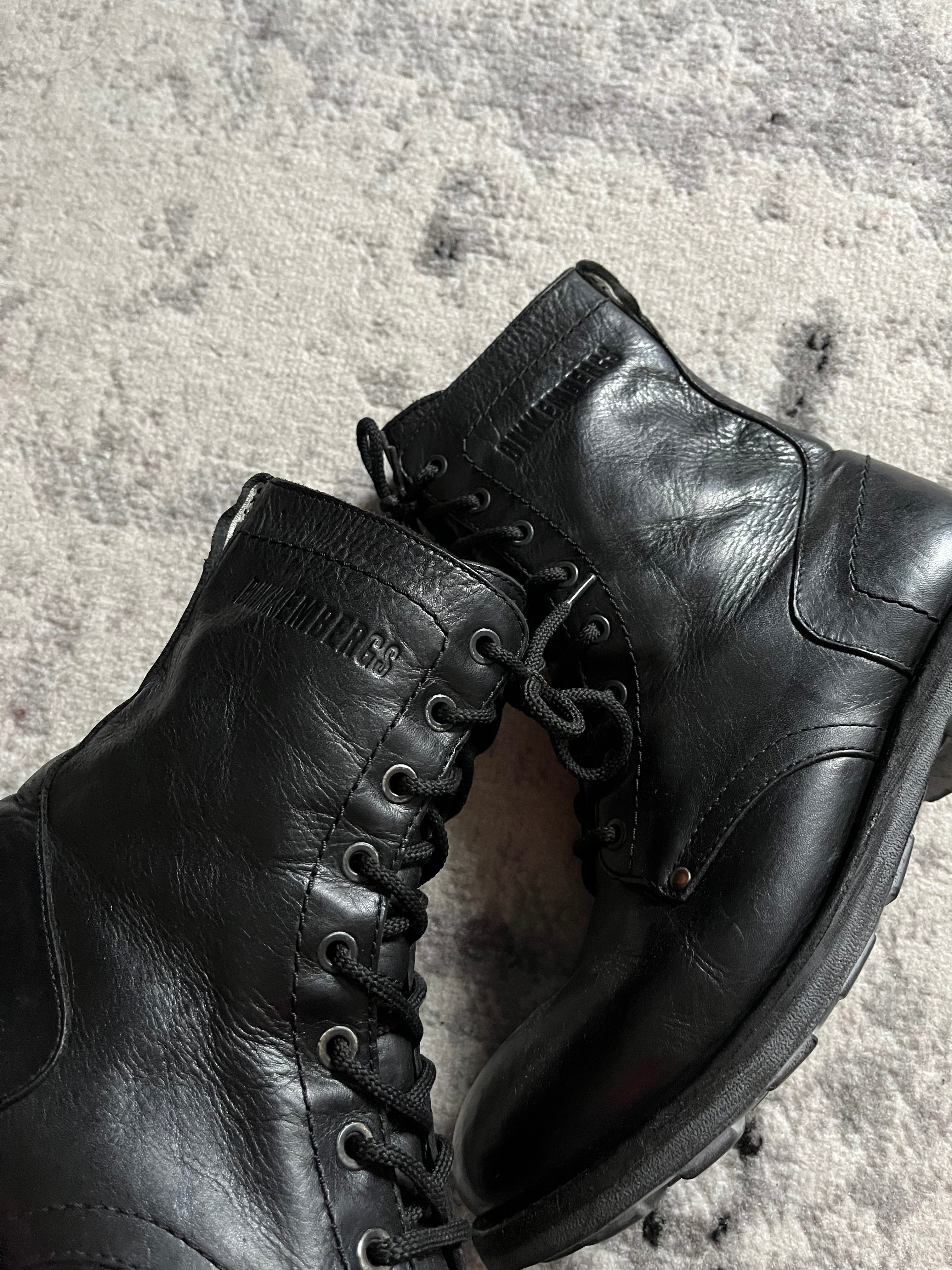 2000s Dirk Bikkembergs Black Combat Leather Boots (43eu/us9,5)