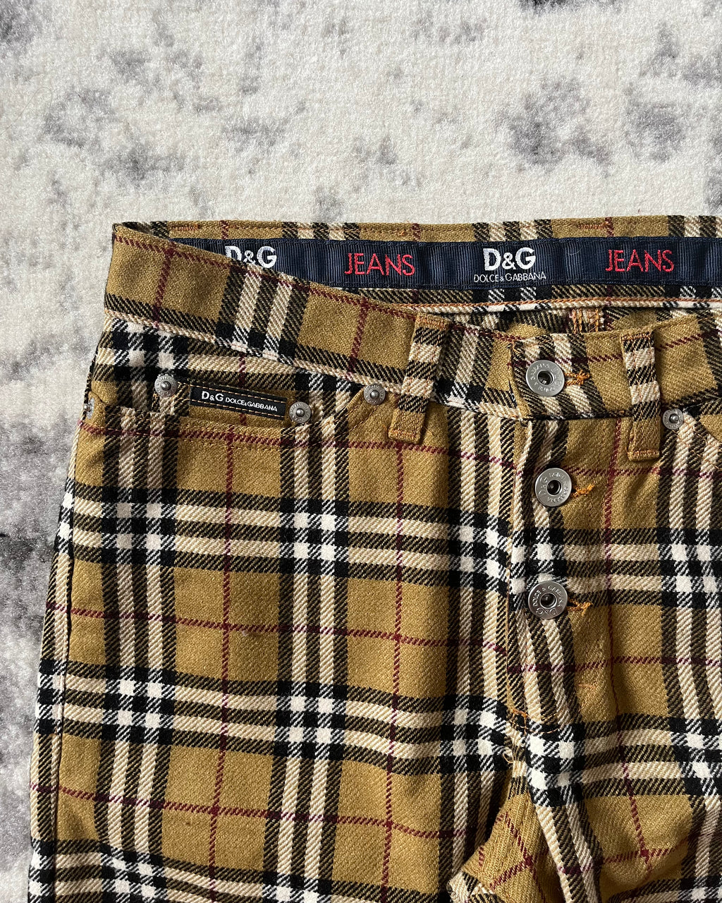 00年代 ドルチェ&amp;ガッバーナ タータンパンツ(S)