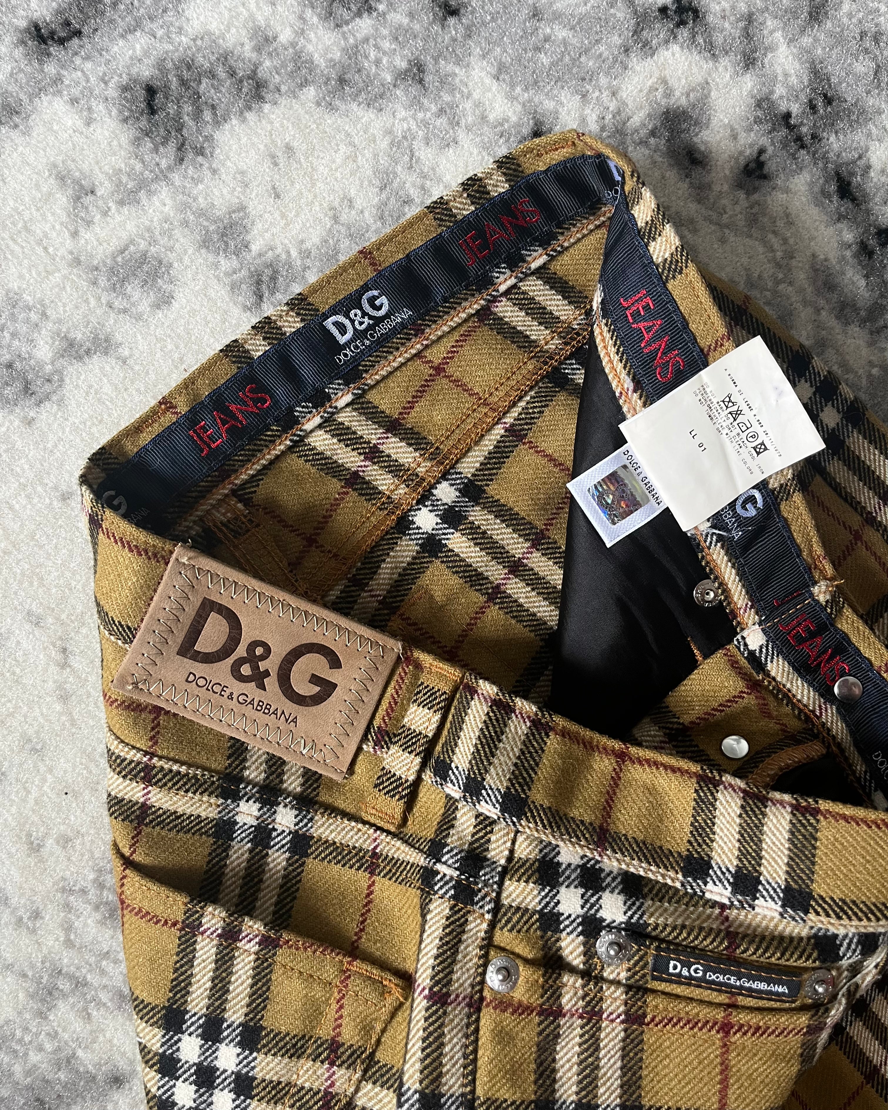 00年代 ドルチェ&amp;ガッバーナ タータンパンツ(S)