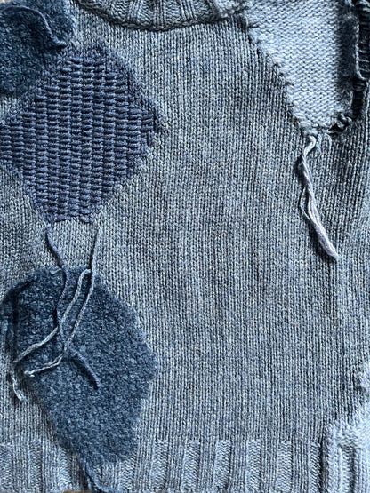 AW2017 Acne Studios Destructured Wool Aqua Sweater (XS)