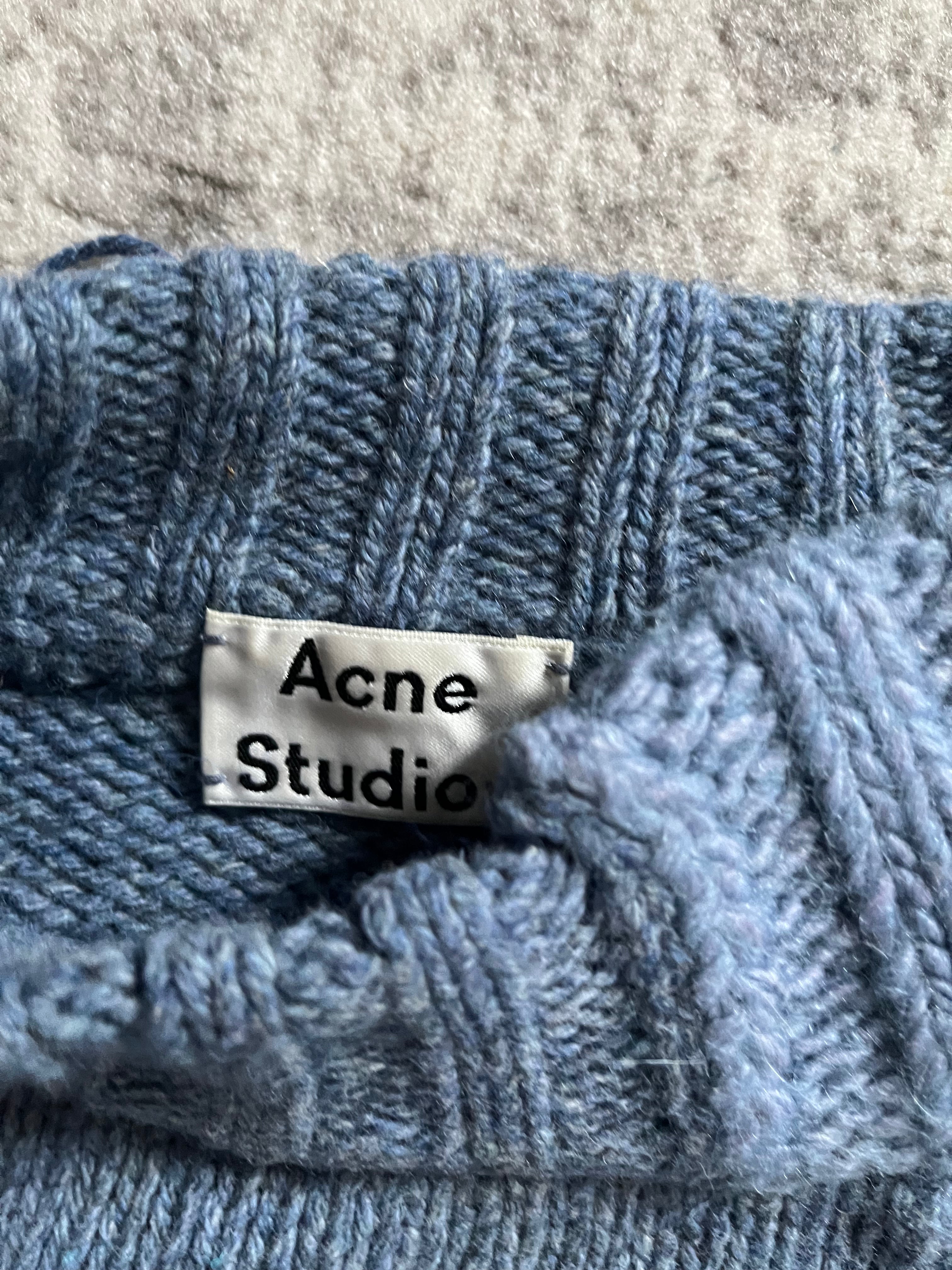 AW2017 Acne Studios Destructured Wool Aqua Sweater (XS)