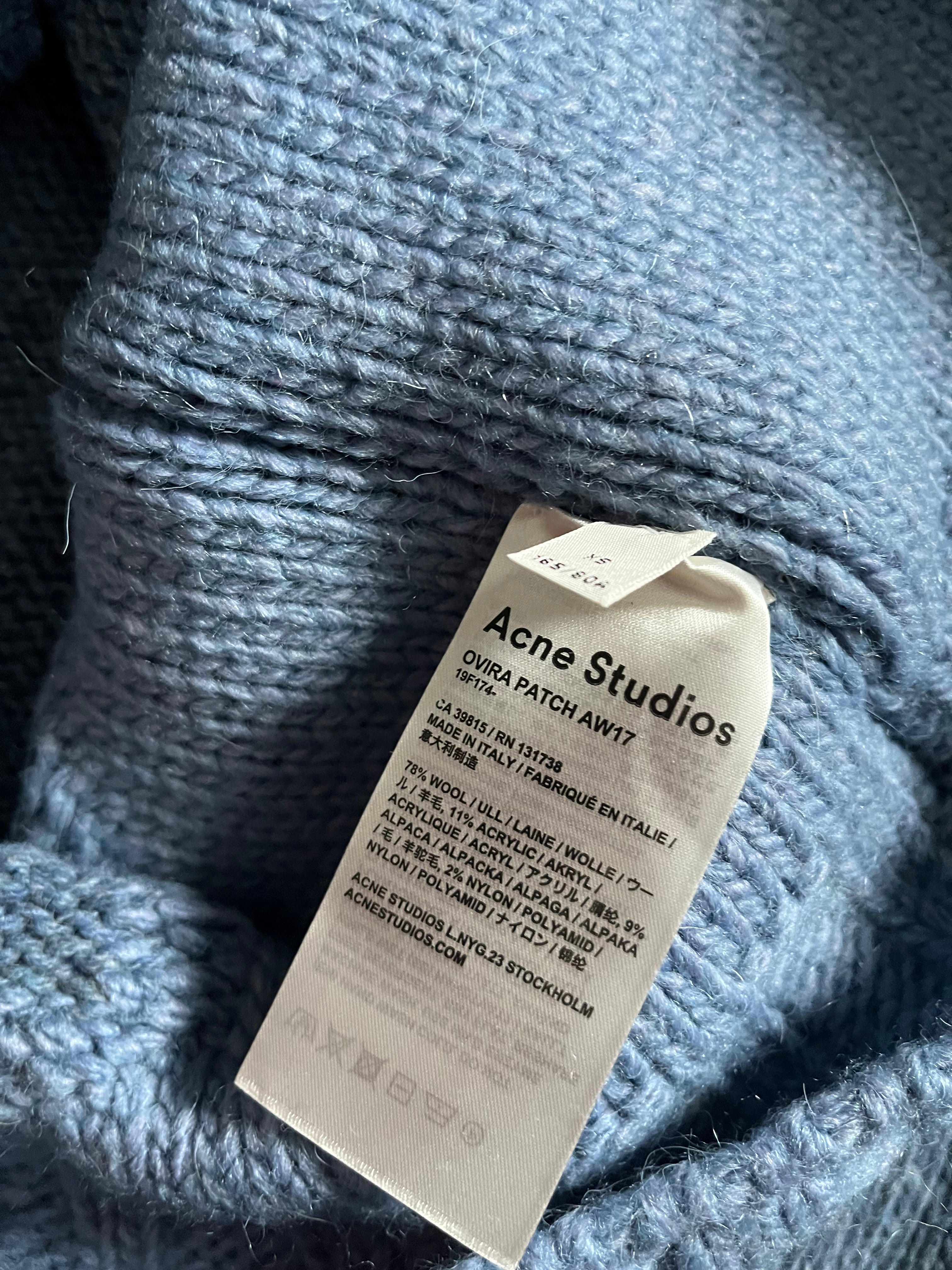 AW2017 Acne Studios Destructured Wool Aqua Sweater (XS)